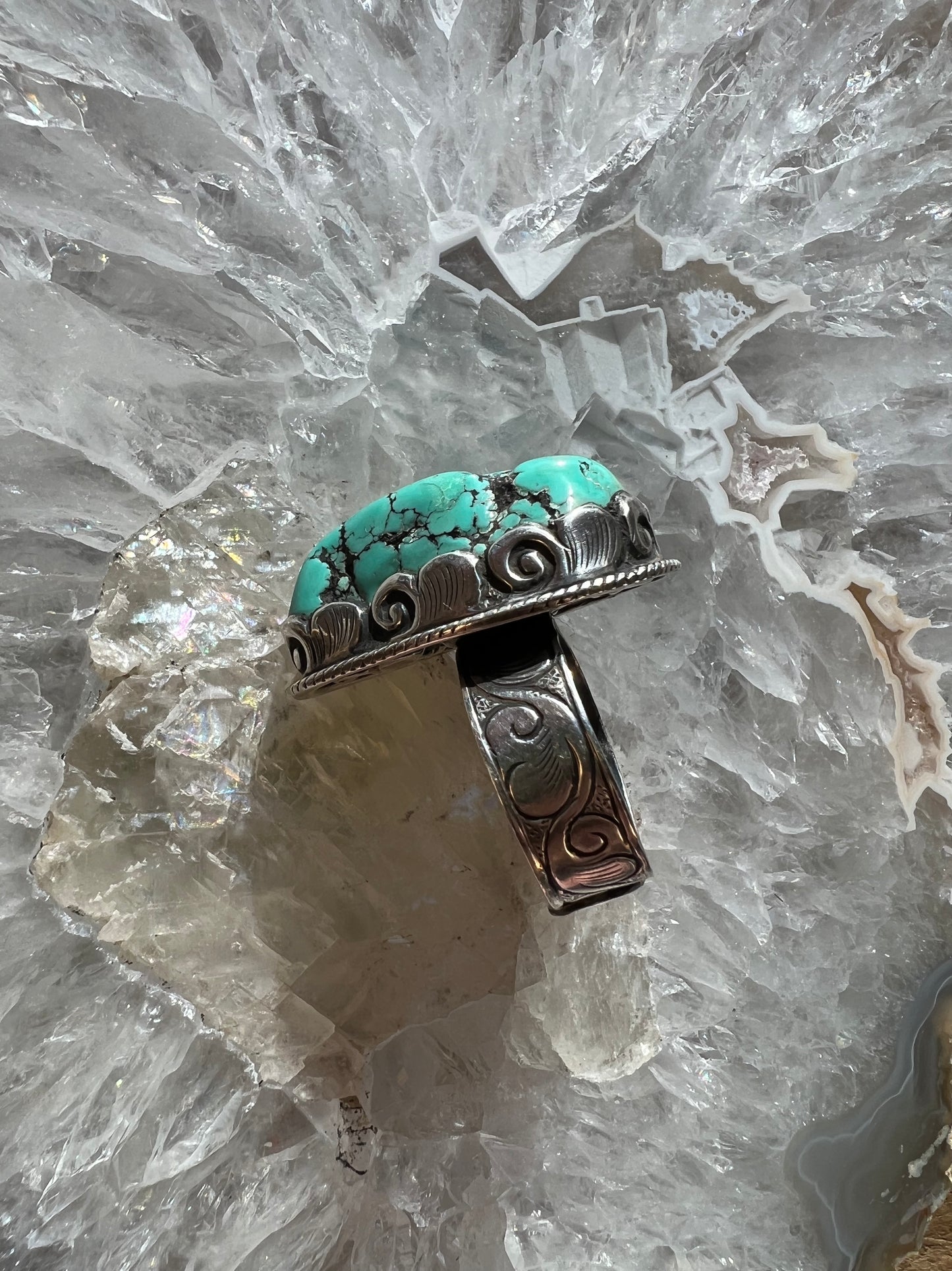 Turquoise Nugget and Sterling Silver Ring