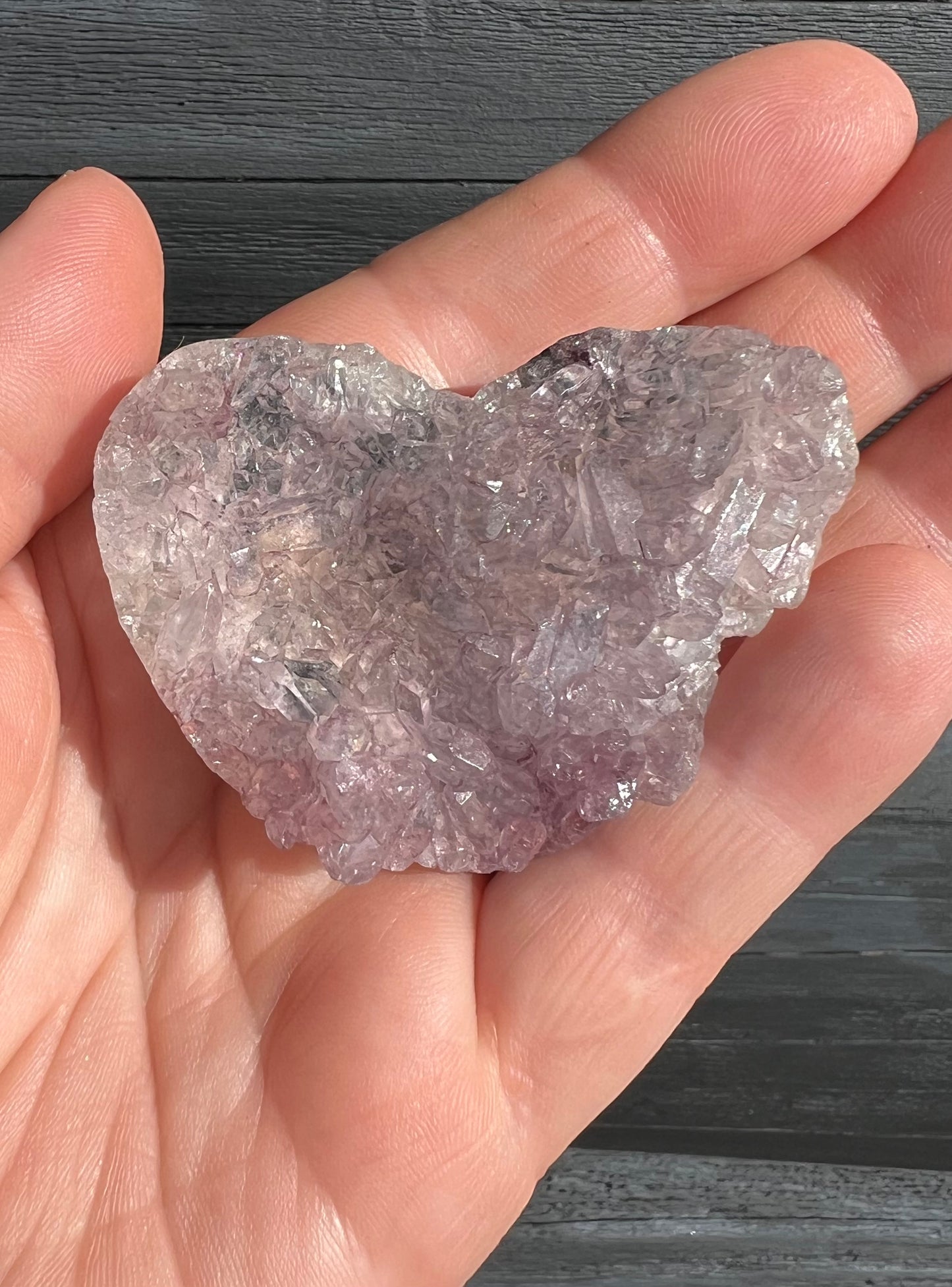 Amethyst Flower Heart