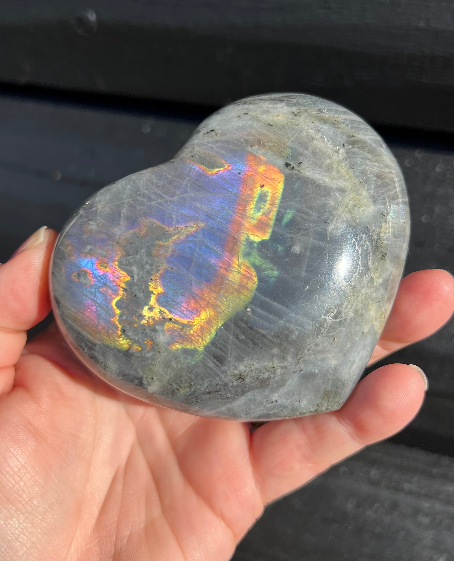 Purple Labradorite Heart
