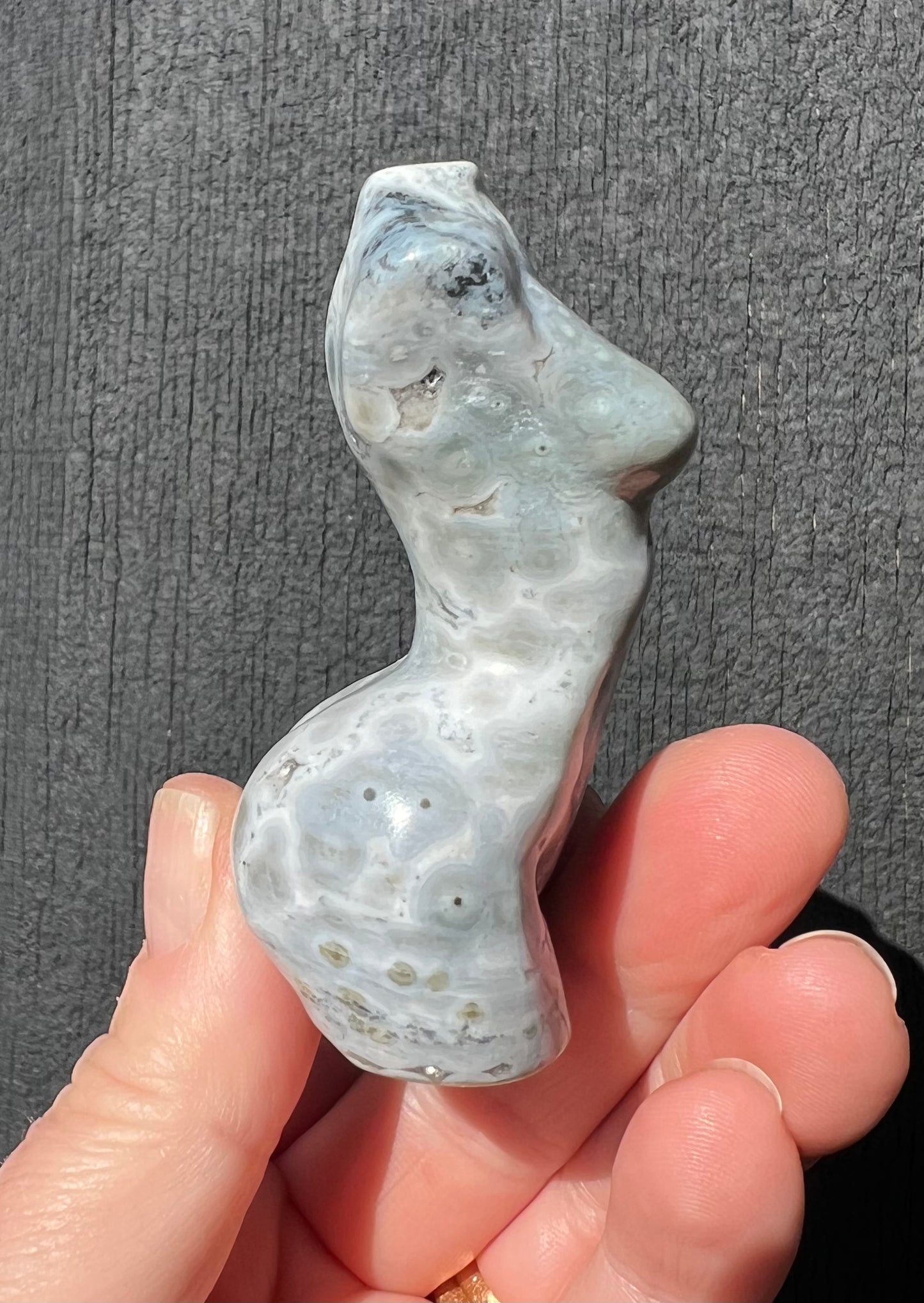 Orbicular Ocean Jasper Goddess Bust