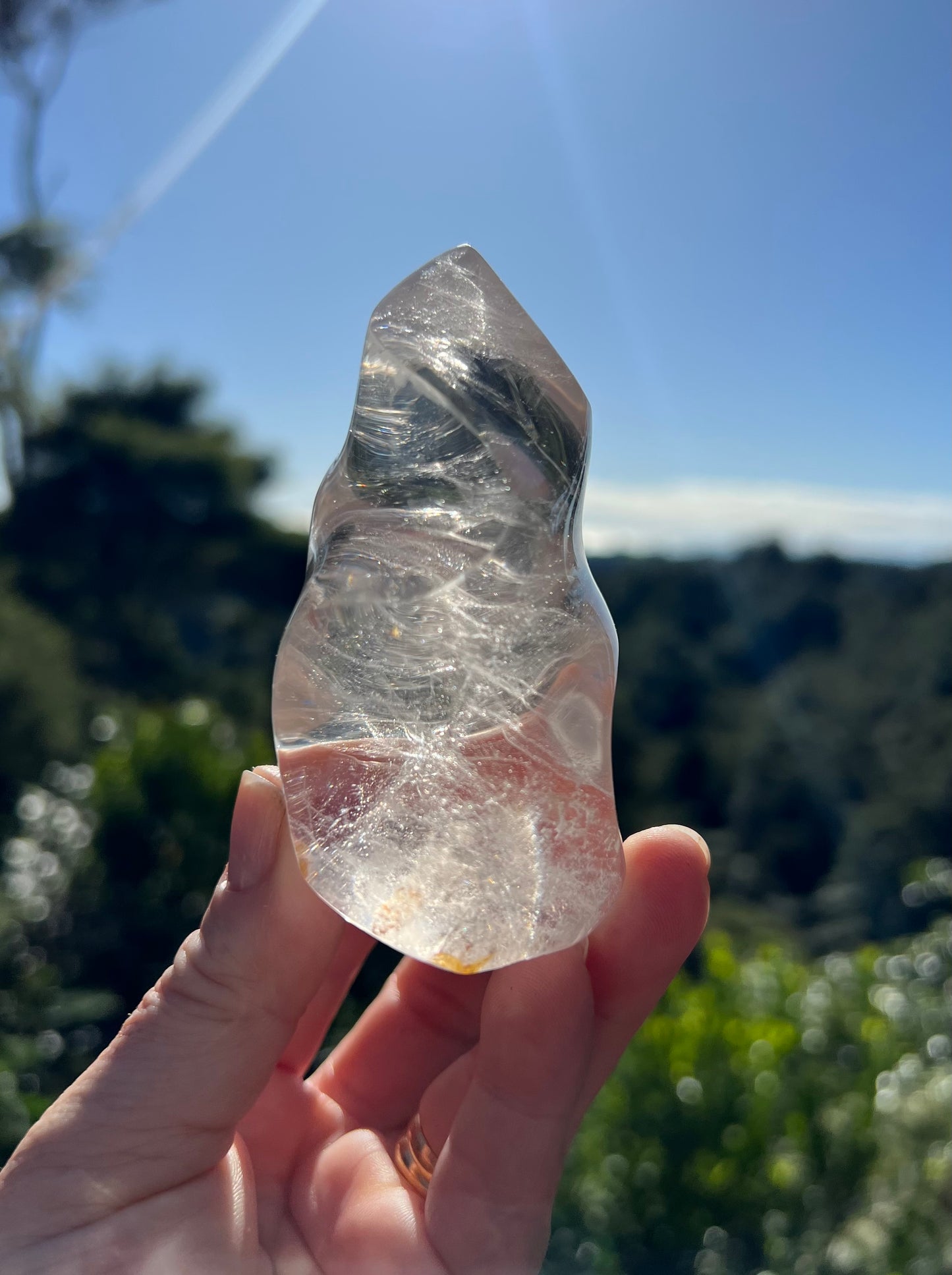 Clear Quartz Flame