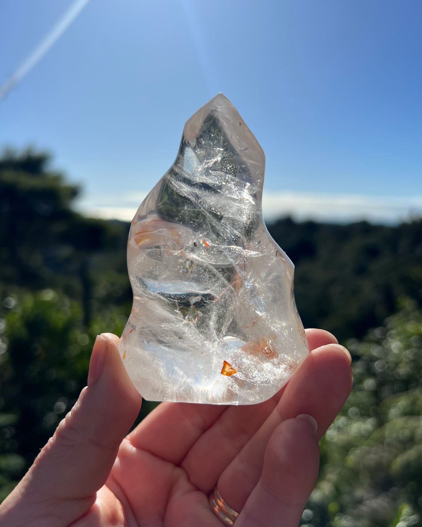 Clear Quartz Flame