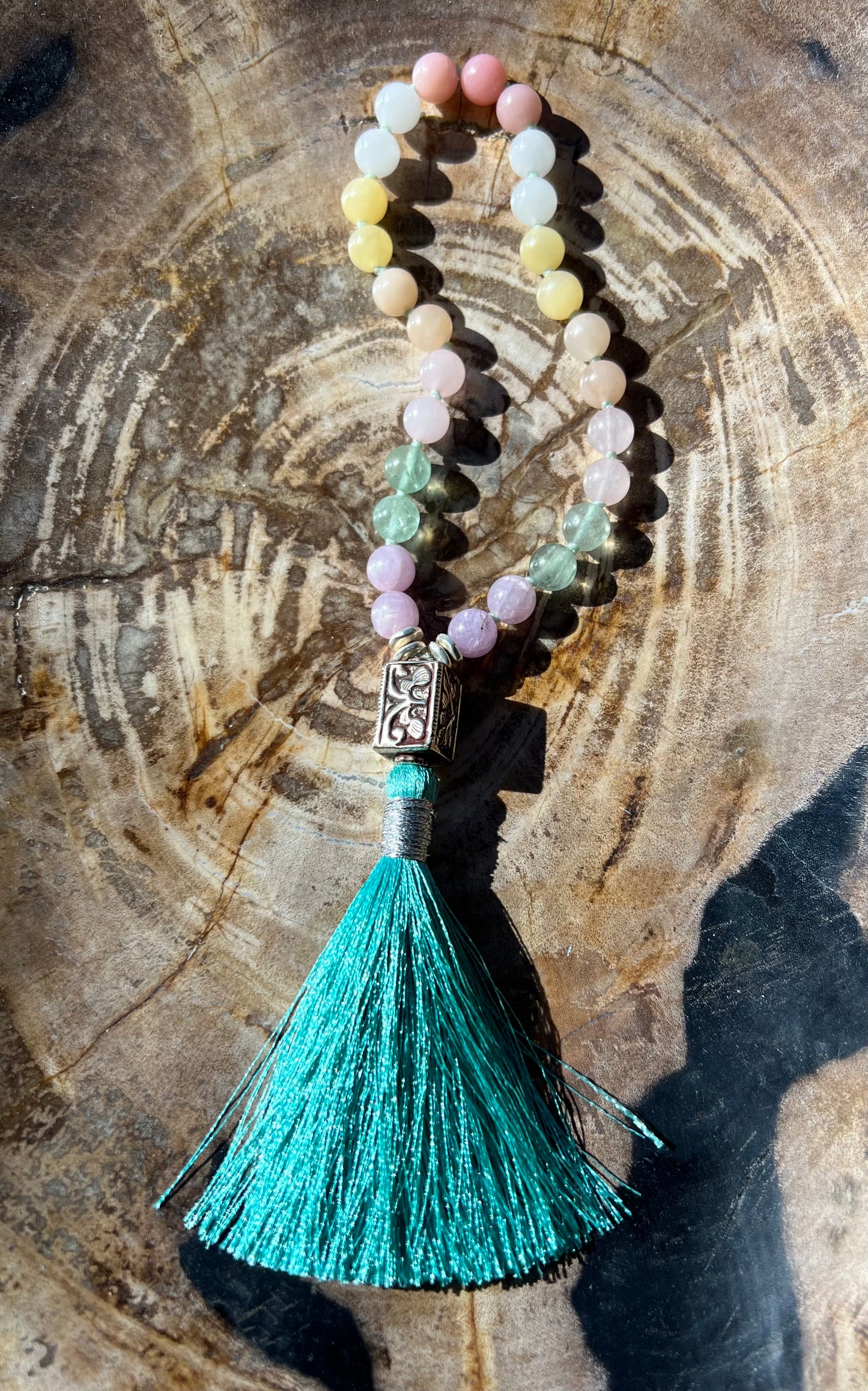 Pocket Mālā with Pastel Shade Beads