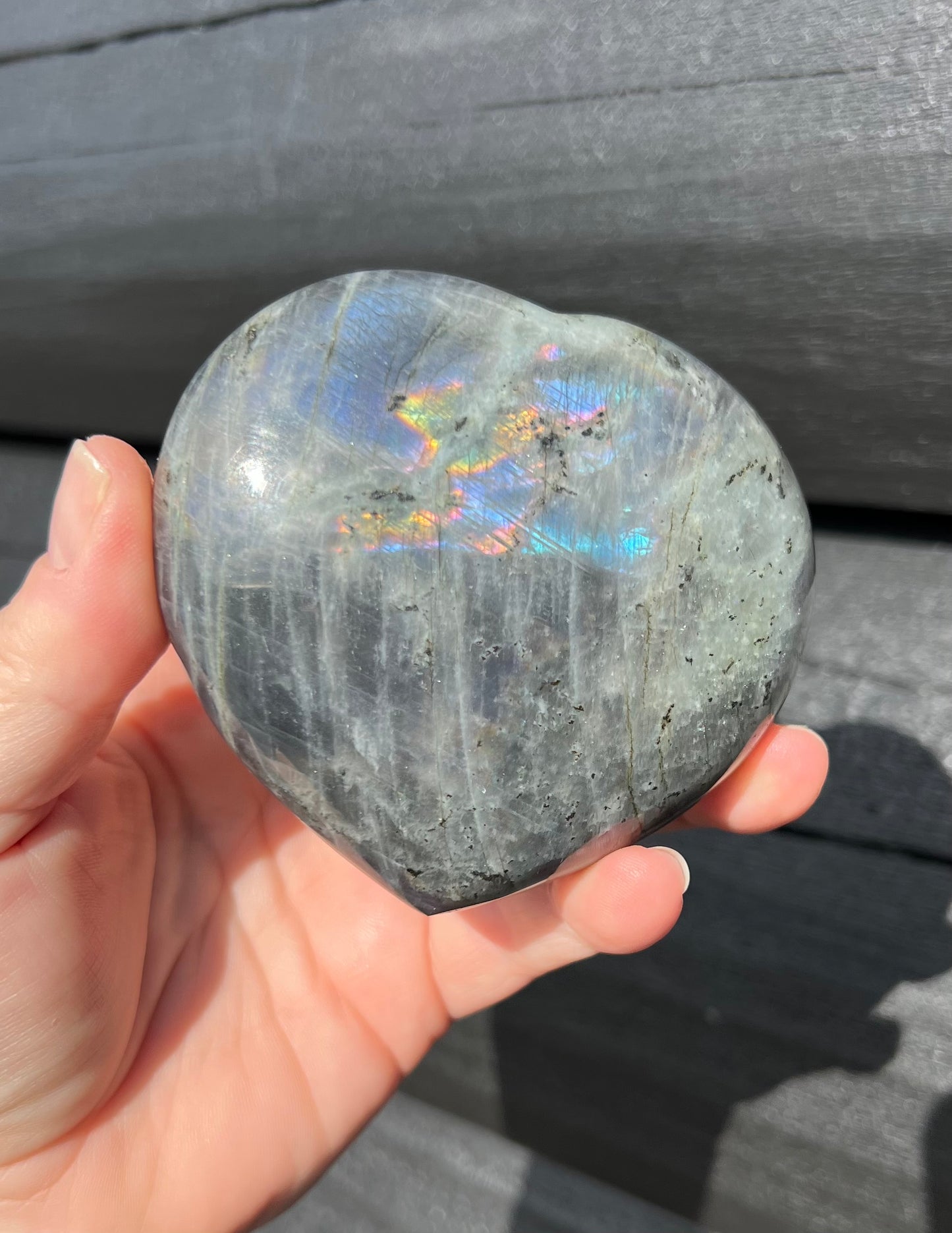 Purple Labradorite Heart
