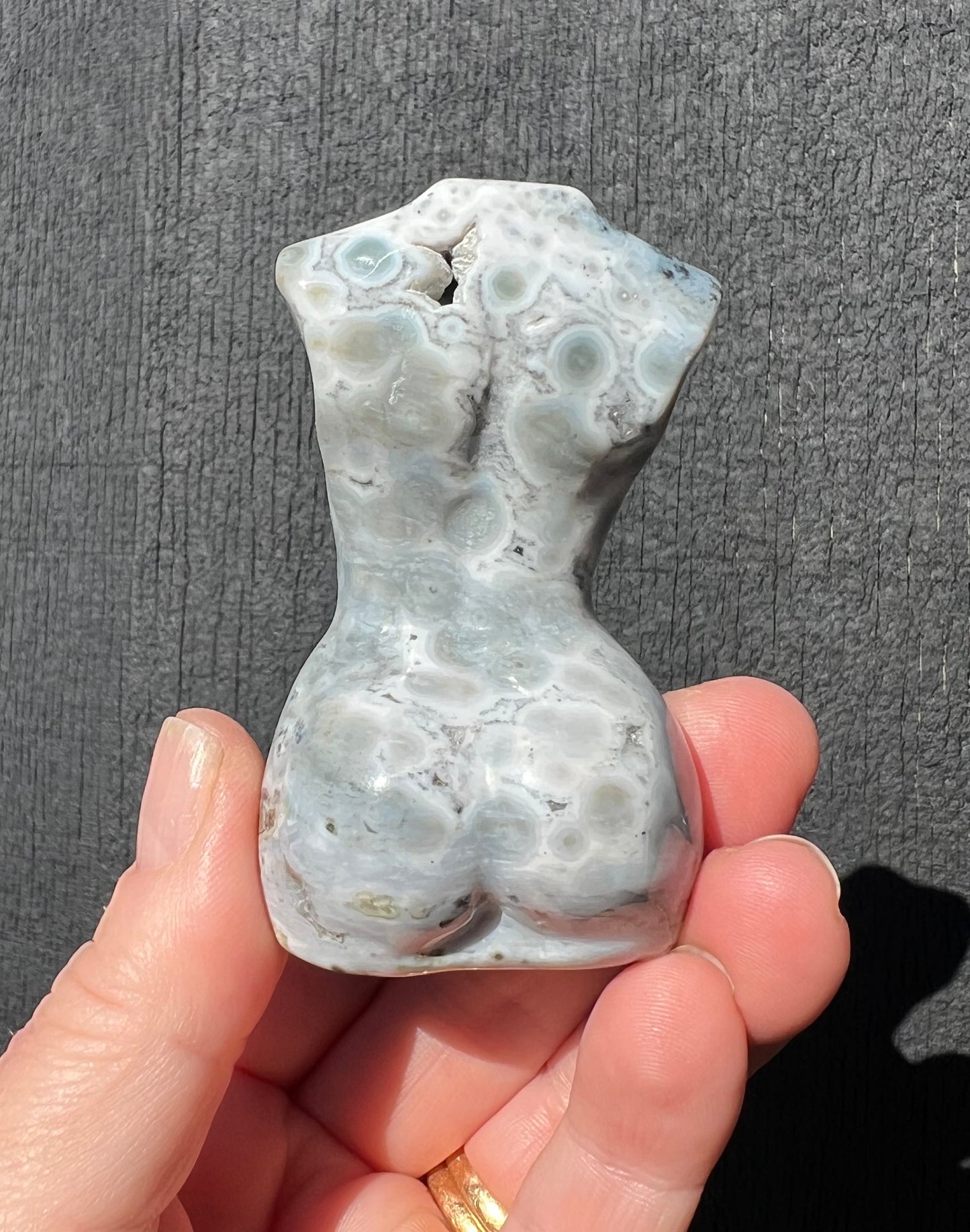 Orbicular Ocean Jasper Goddess Bust
