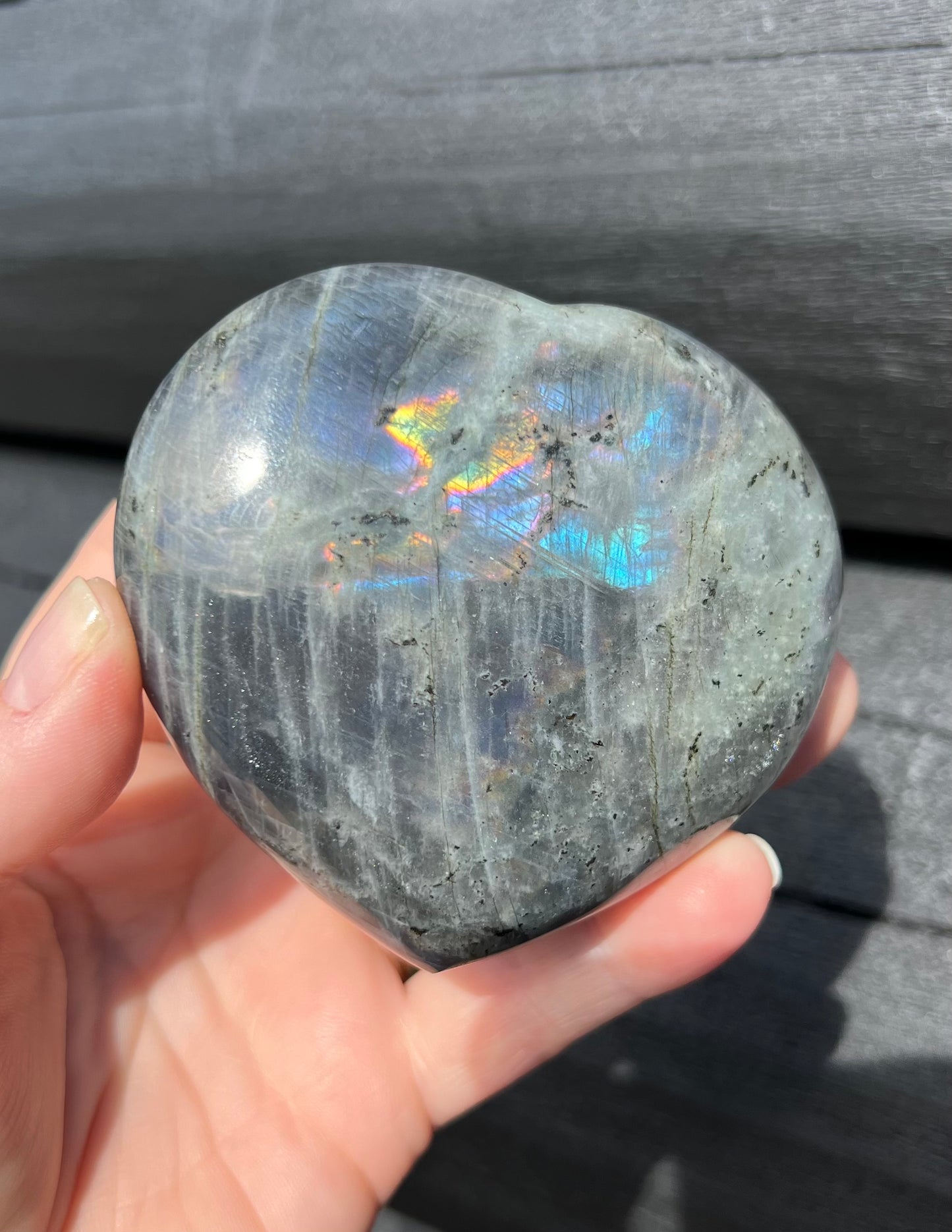 Purple Labradorite Heart