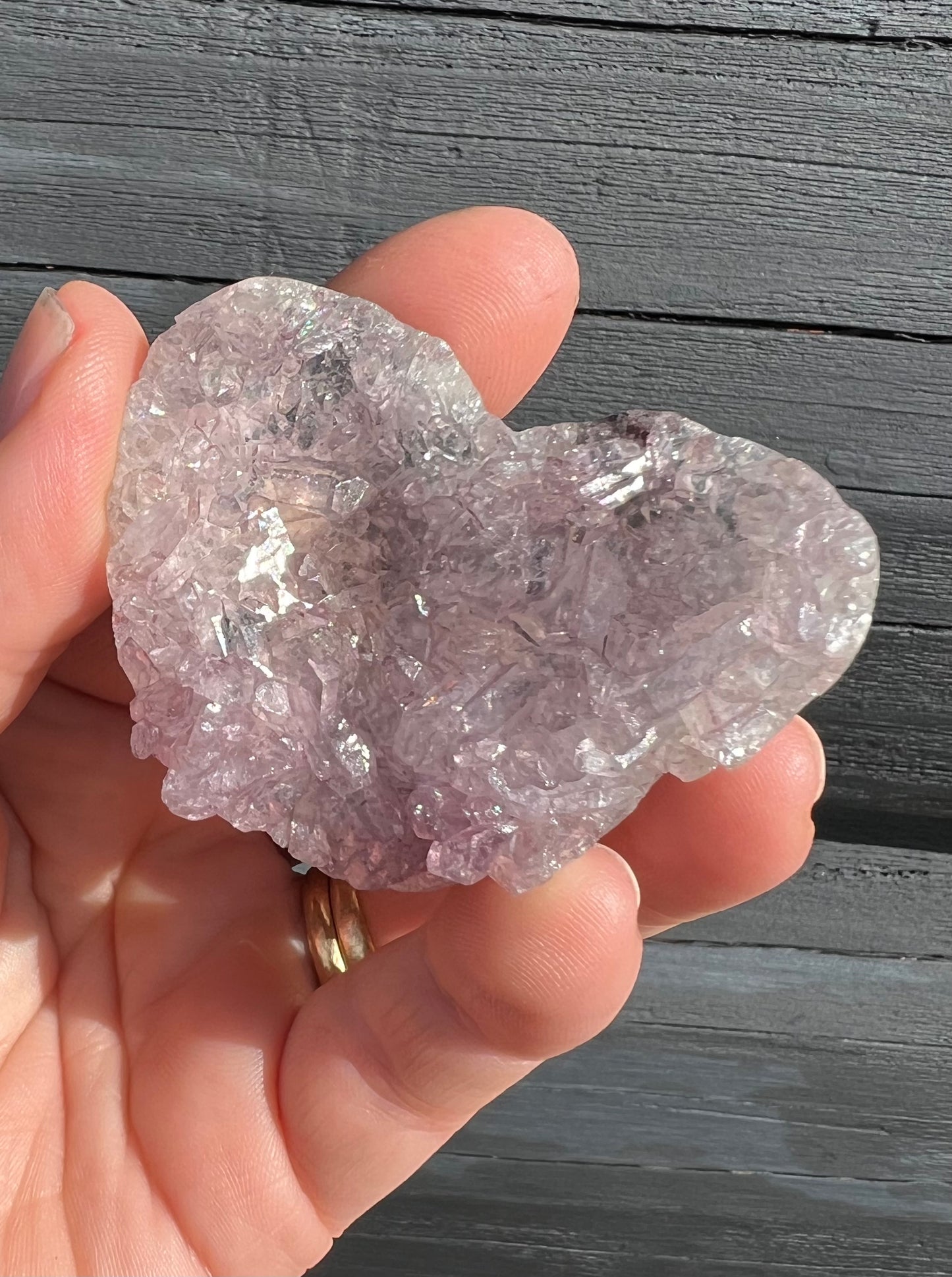 Amethyst Flower Heart