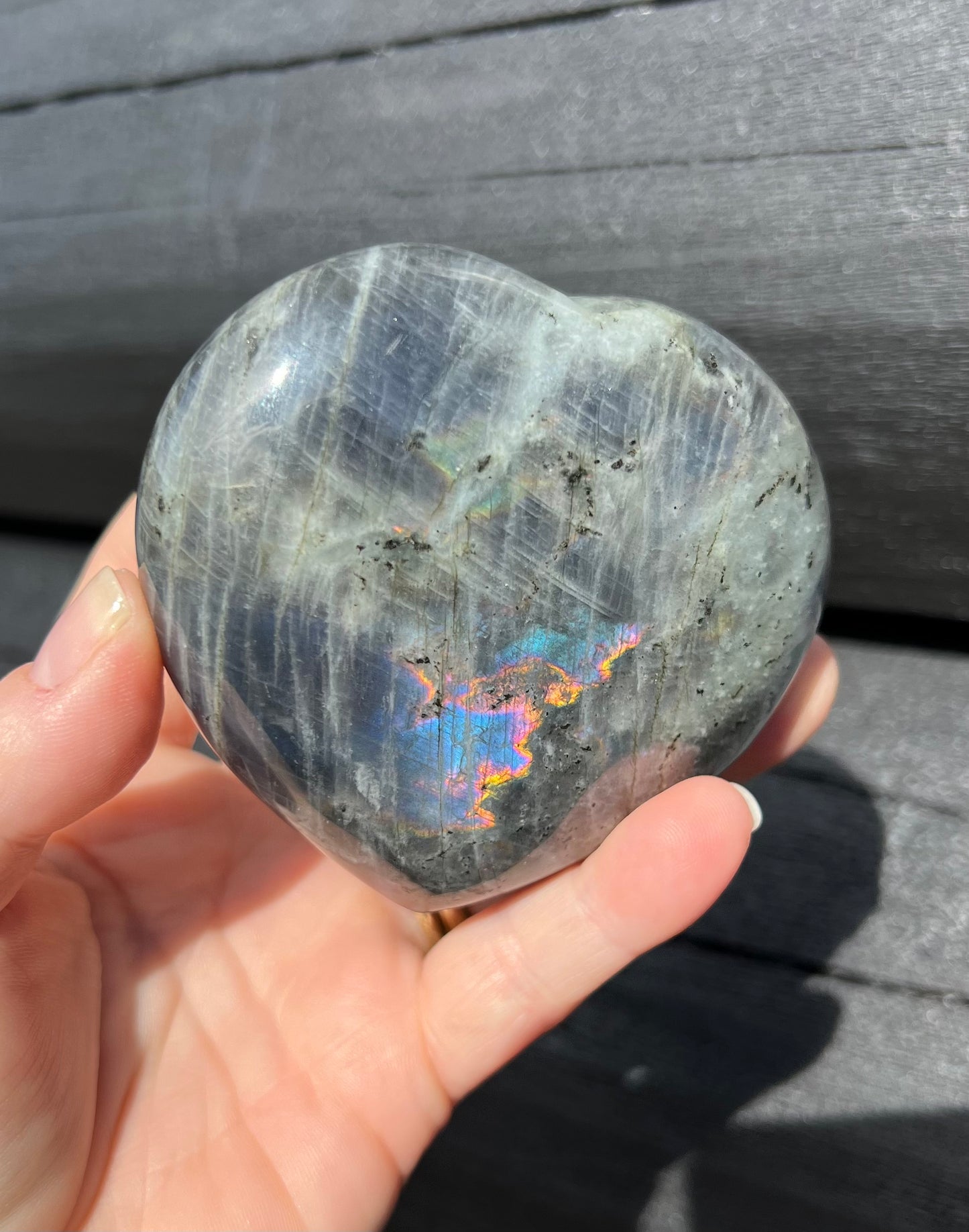 Purple Labradorite Heart