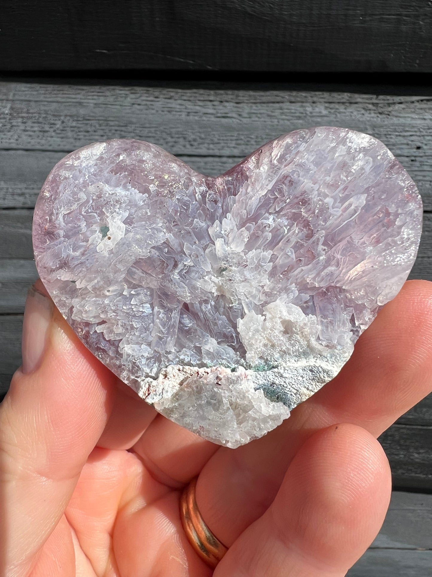 Amethyst Flower Heart