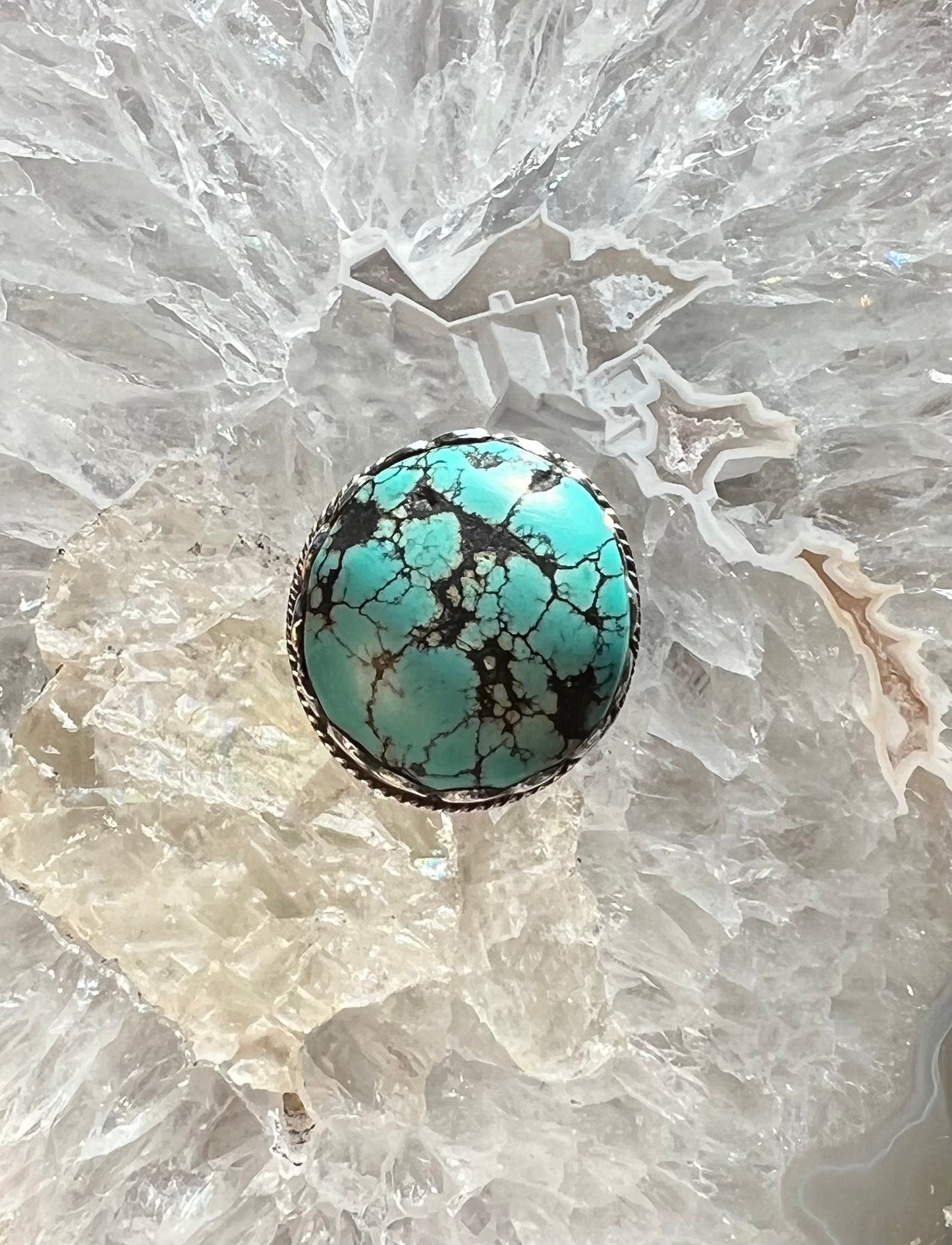 Turquoise Nugget and Sterling Silver Ring