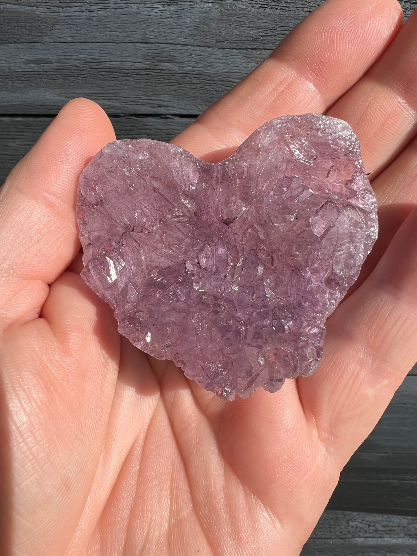 Amethyst Flower Heart