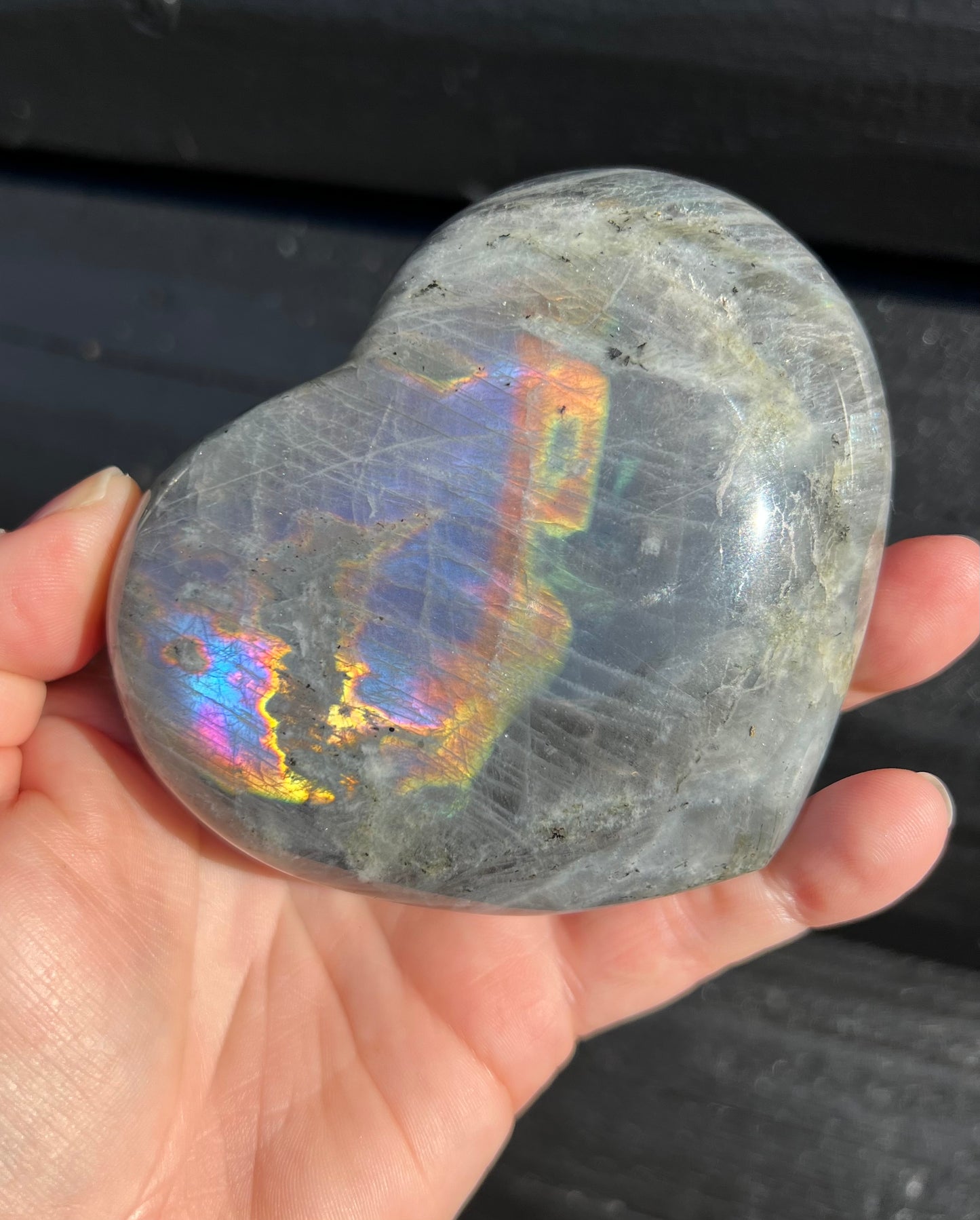 Purple Labradorite Heart