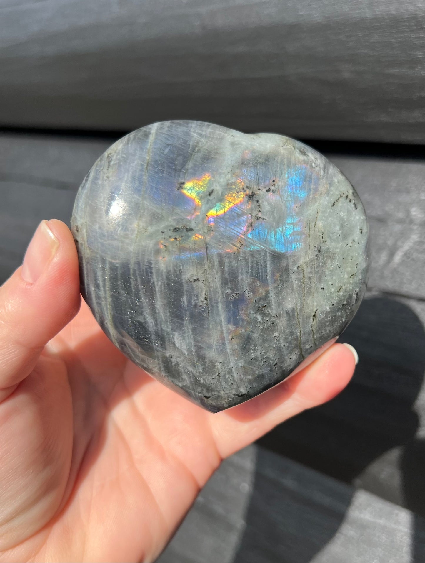 Purple Labradorite Heart