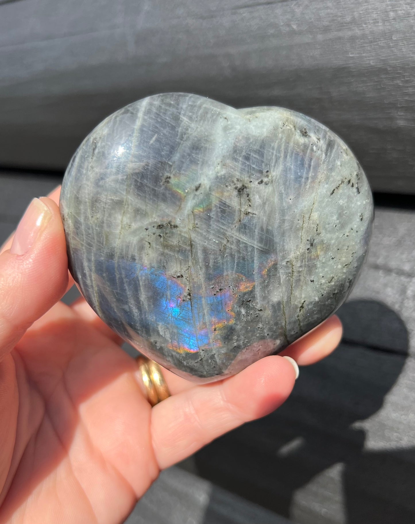 Purple Labradorite Heart