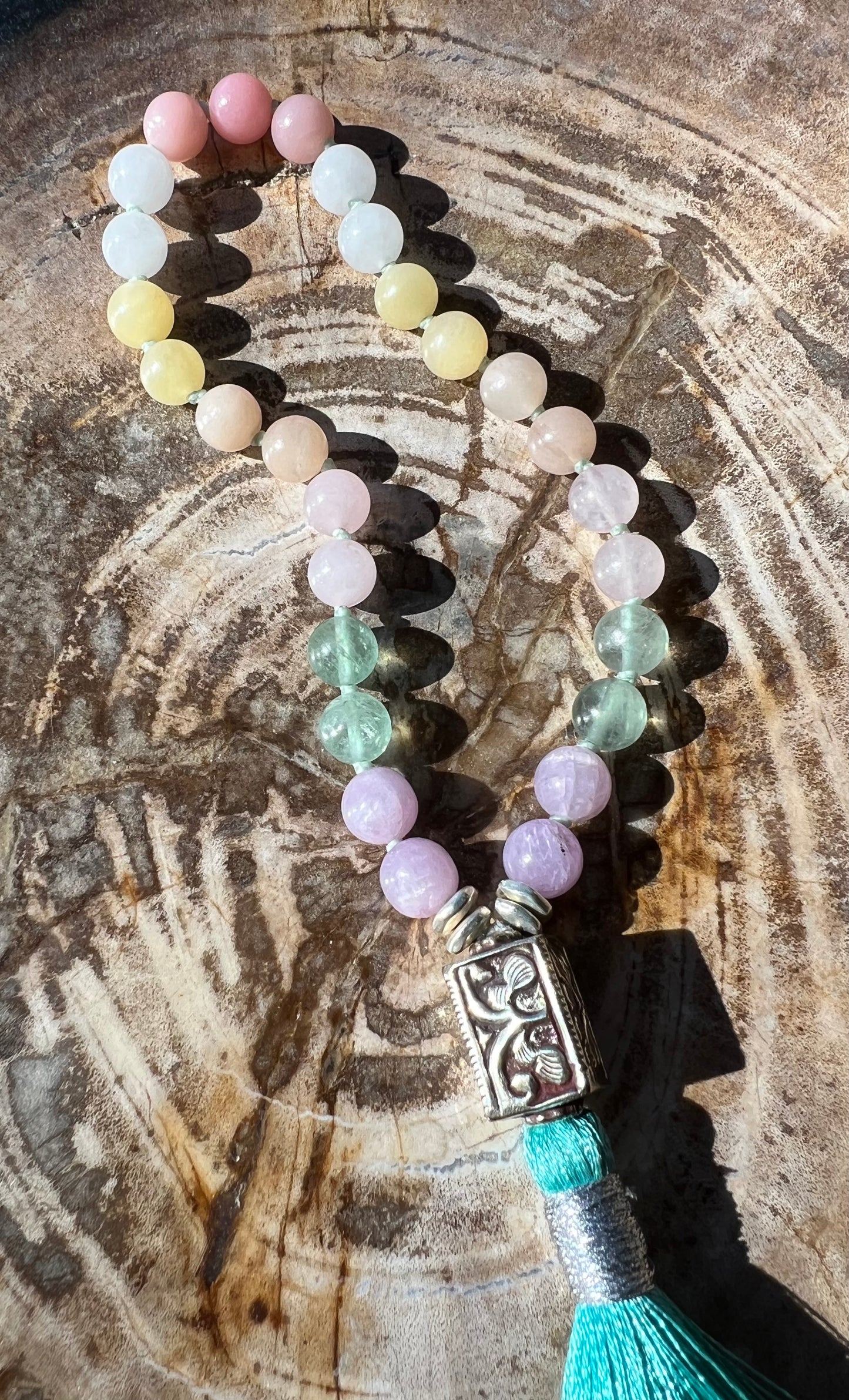 Pocket Mālā with Pastel Shade Beads