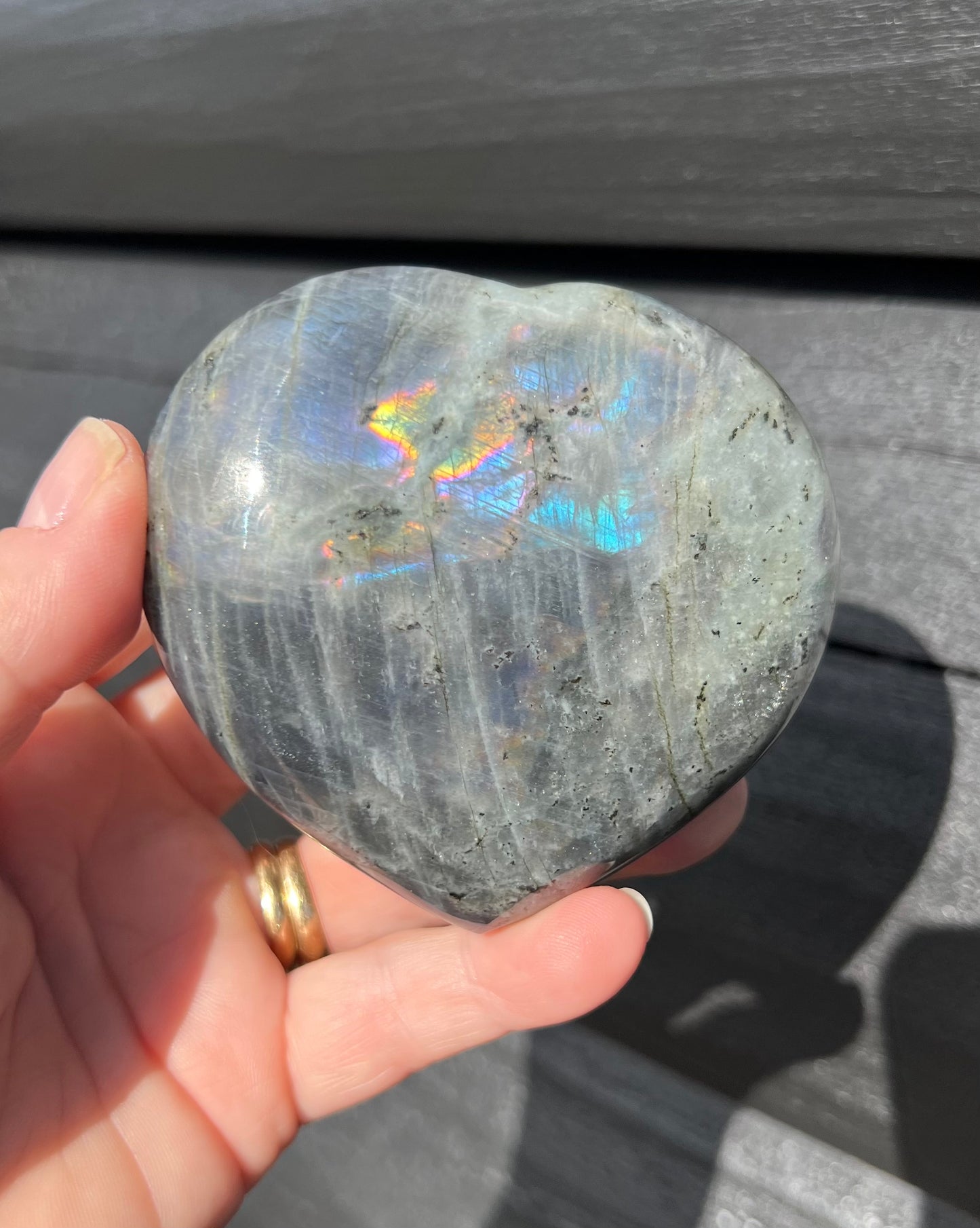 Purple Labradorite Heart