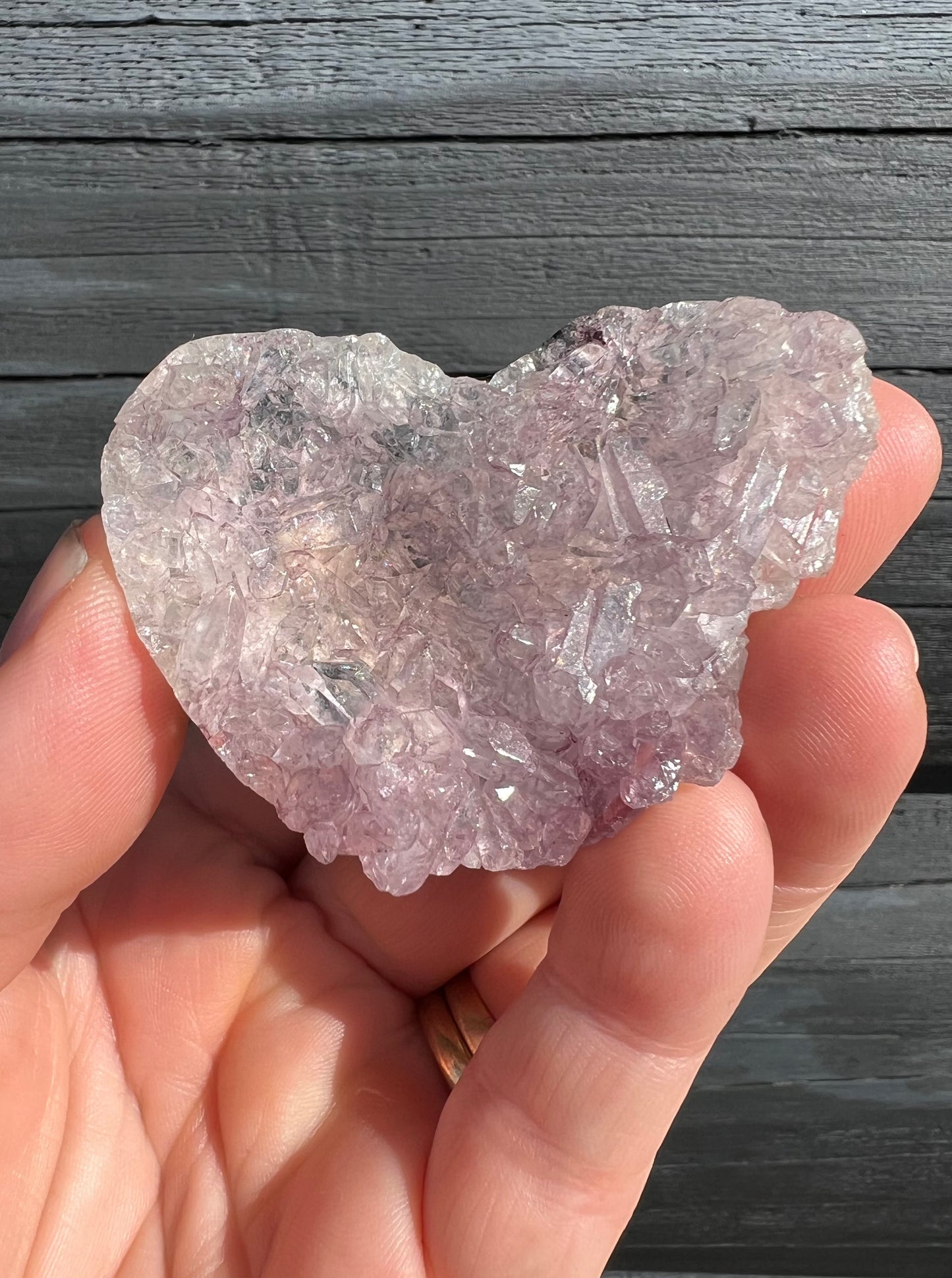 Amethyst Flower Heart