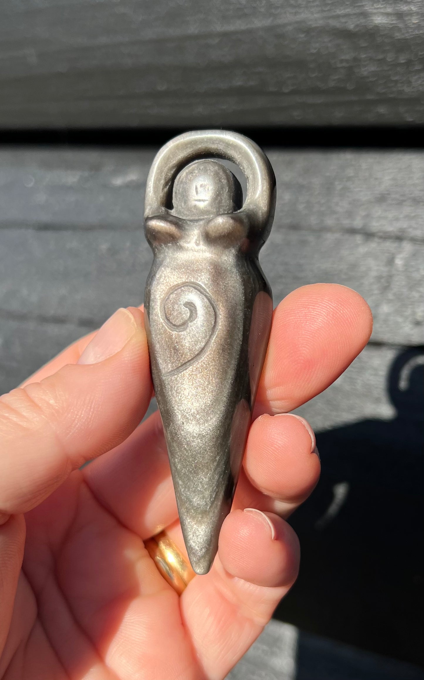 Silver Sheen Obsidian Goddess
