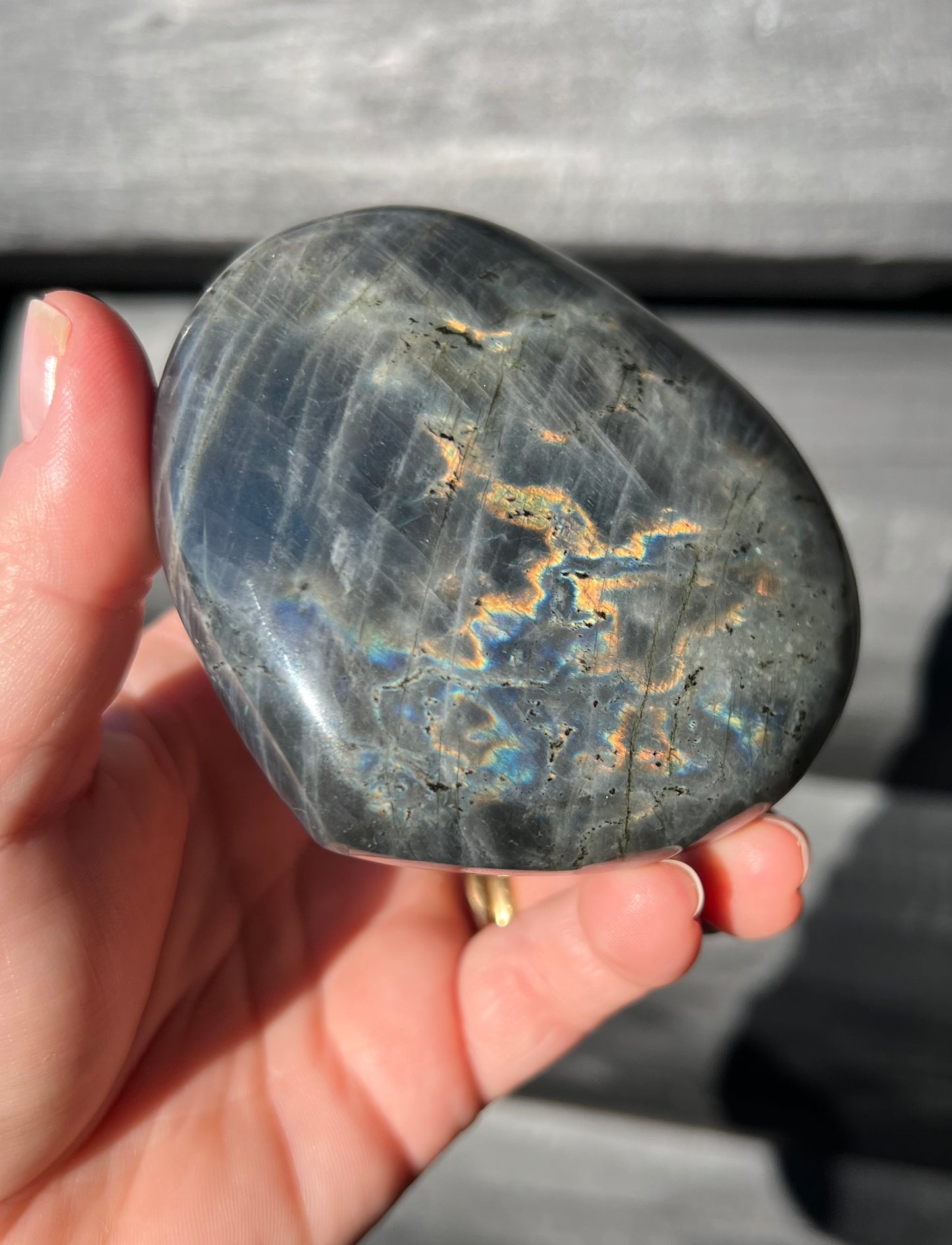 Purple Labradorite Heart