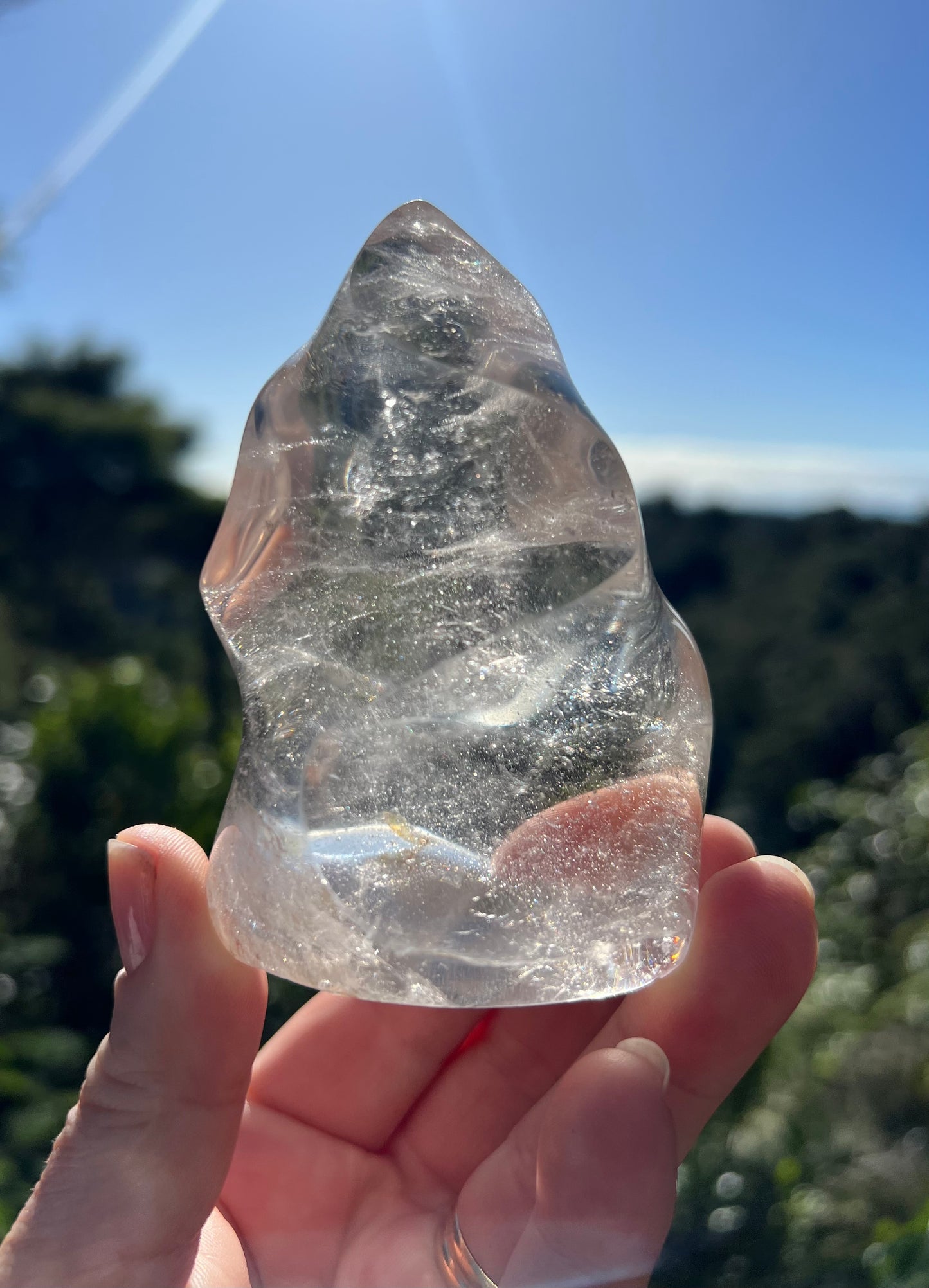 Clear Quartz Flame