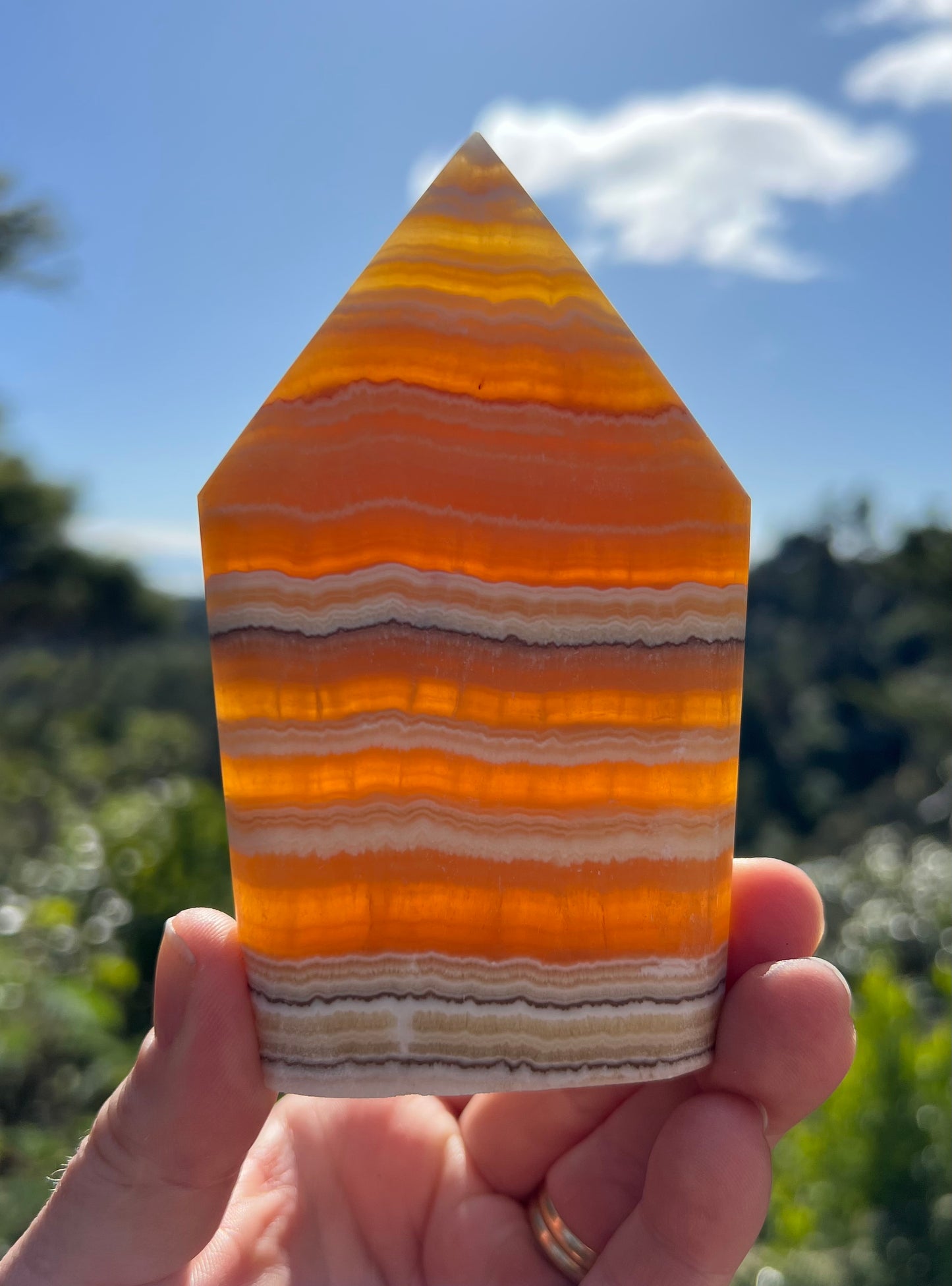 Banded Banded Calcite Flame