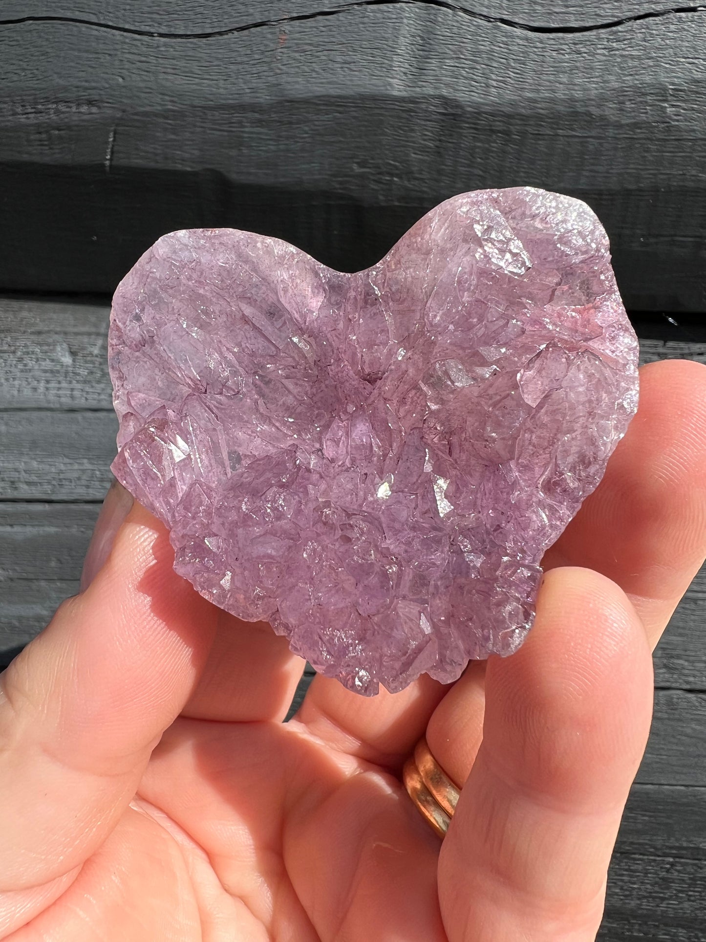 Amethyst Flower Heart