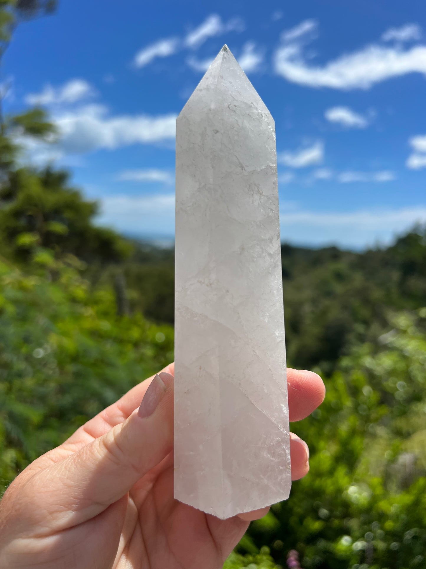Clear/Milky Quartz Tower