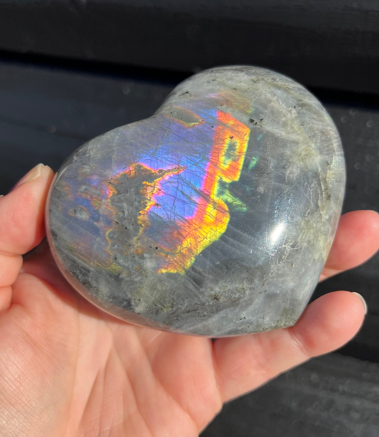 Purple Labradorite Heart
