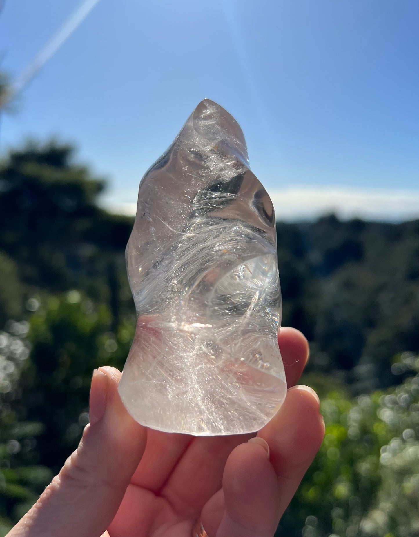 Clear Quartz Flame