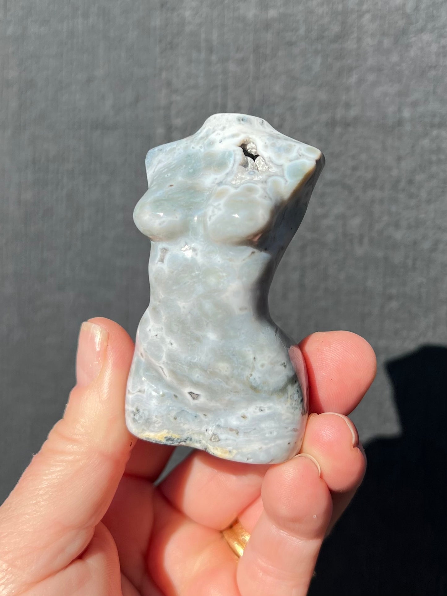 Orbicular Ocean Jasper Goddess Bust