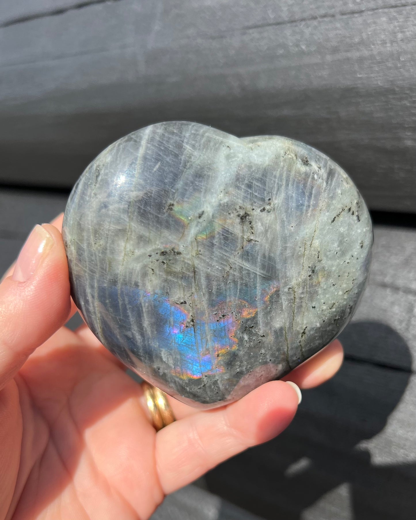 Purple Labradorite Heart