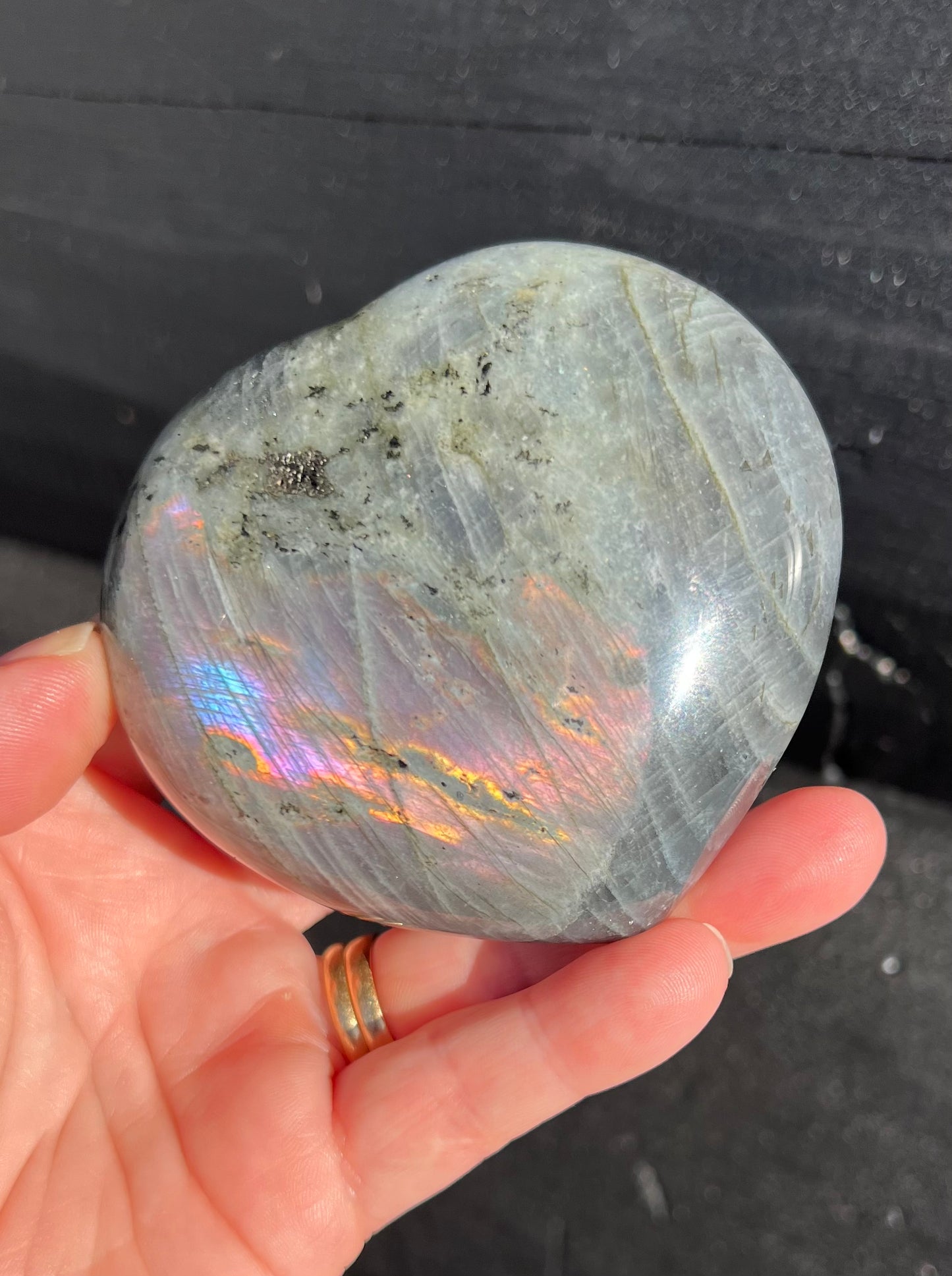 Purple Labradorite Heart