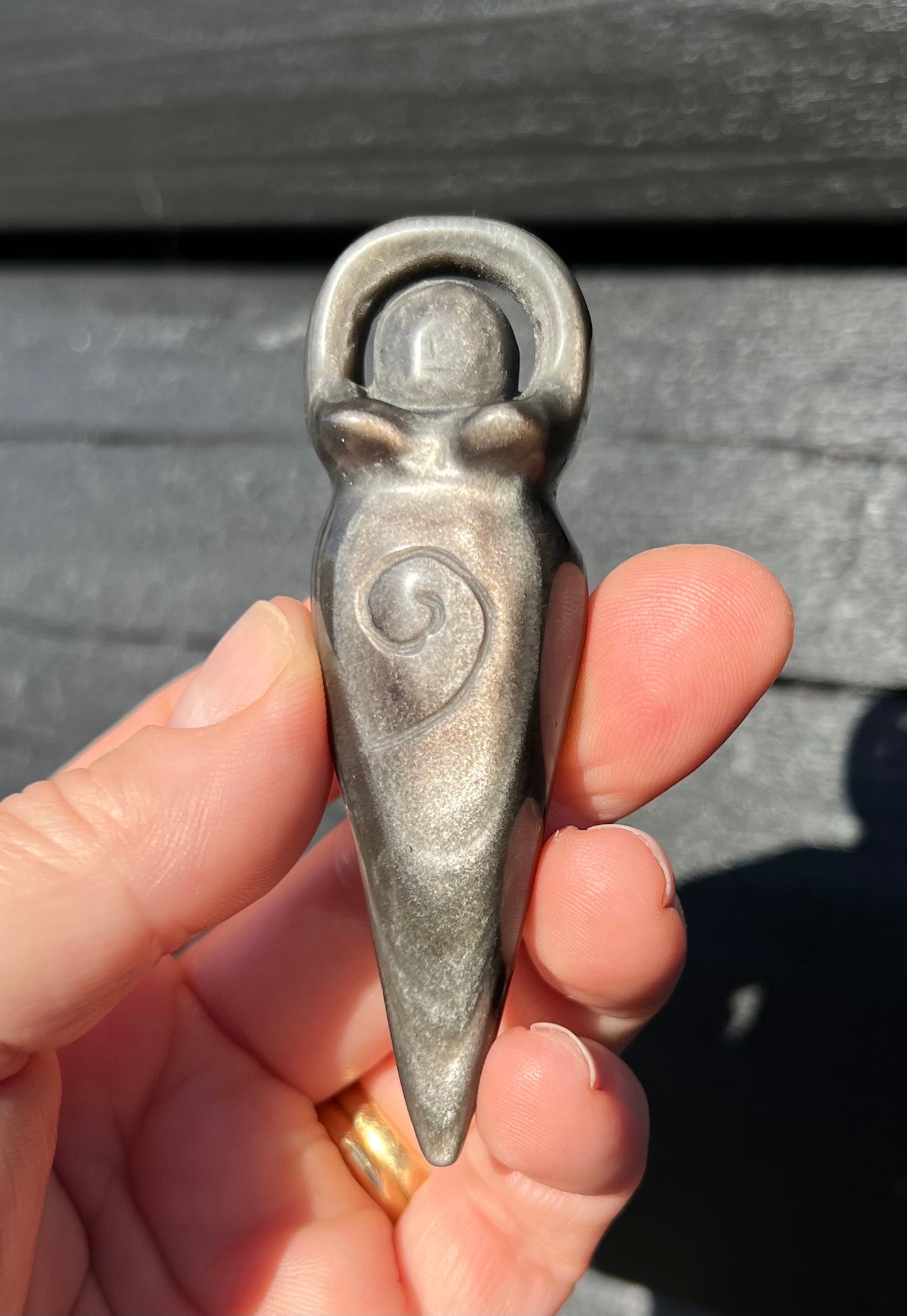 Silver Sheen Obsidian Goddess