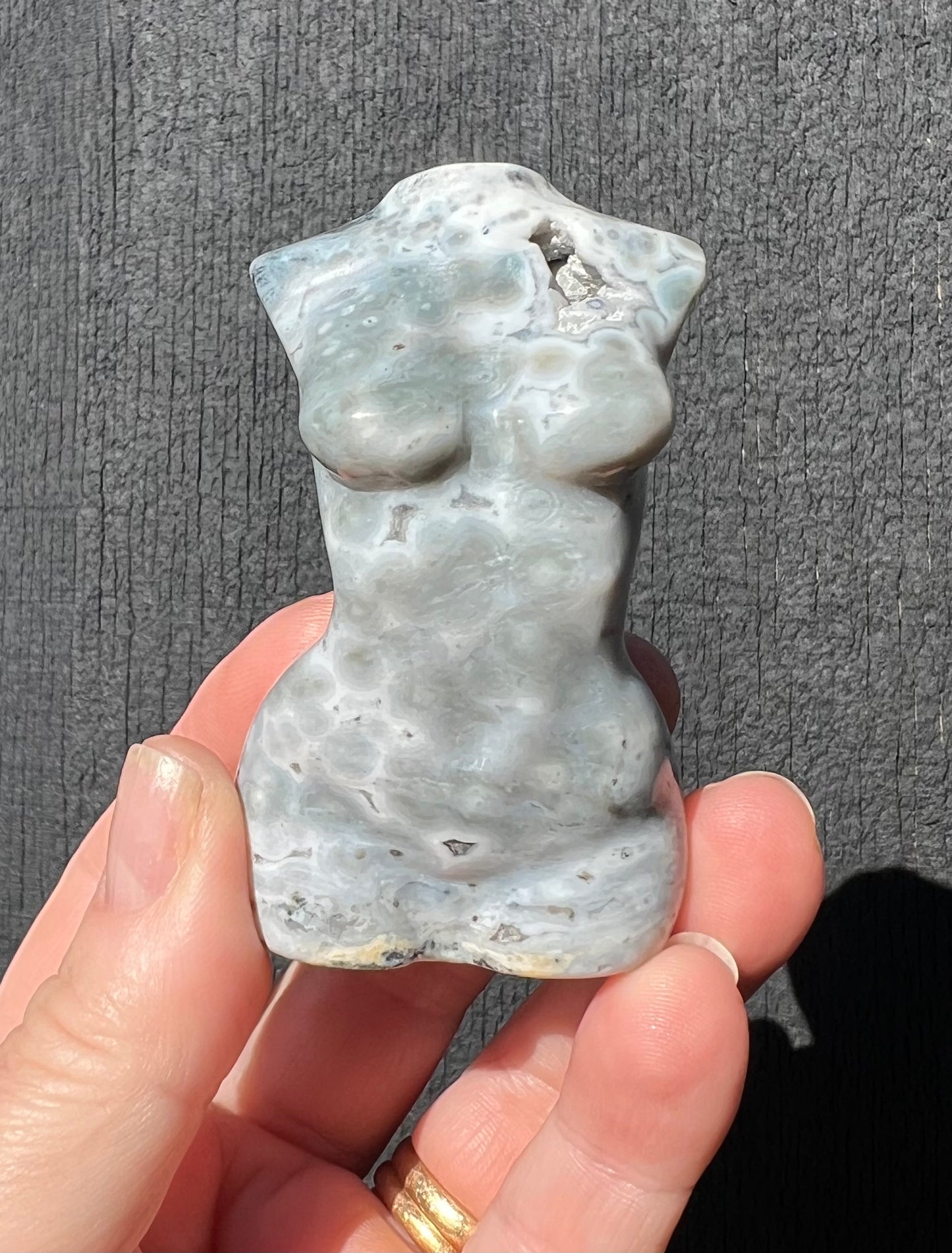 Orbicular Ocean Jasper Goddess Bust