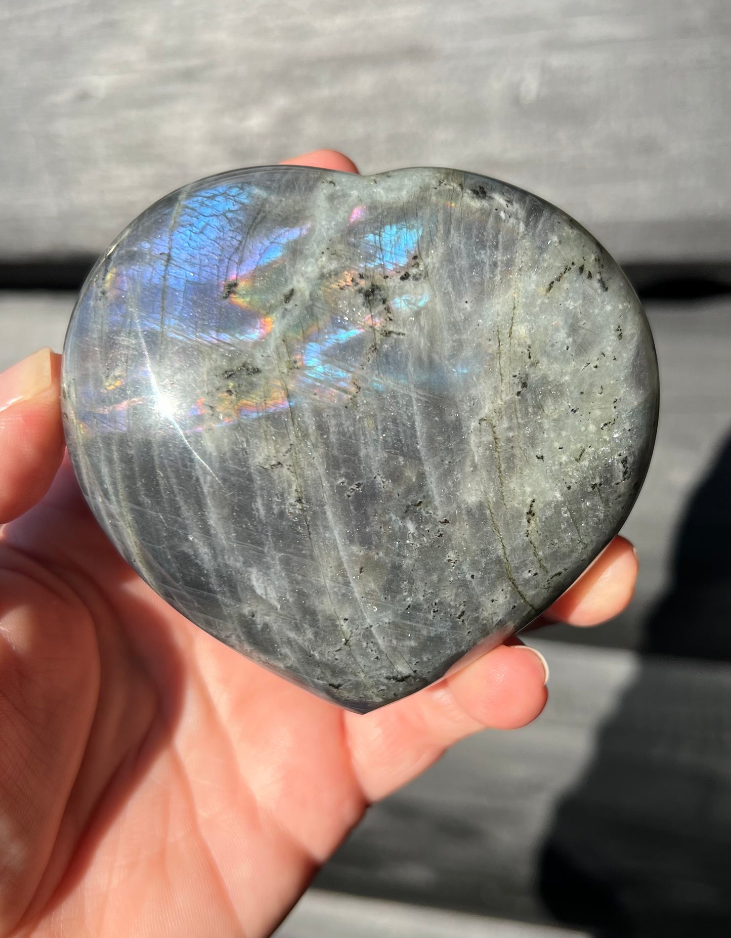Purple Labradorite Heart