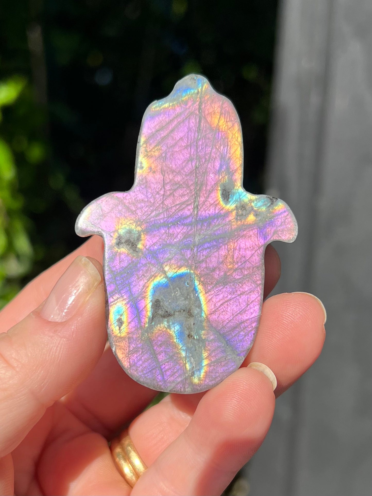 Purple Labradorite Hamsa