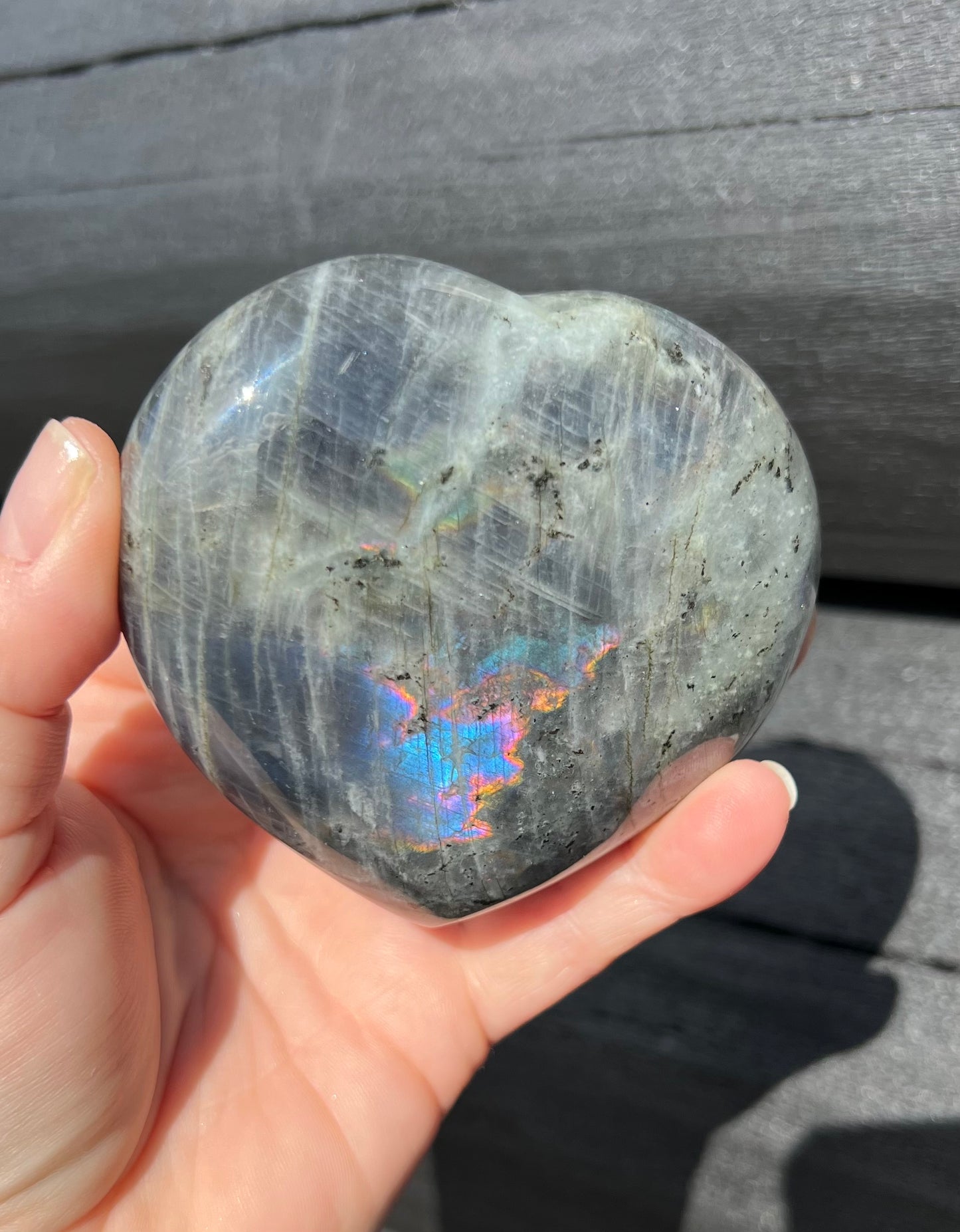 Purple Labradorite Heart