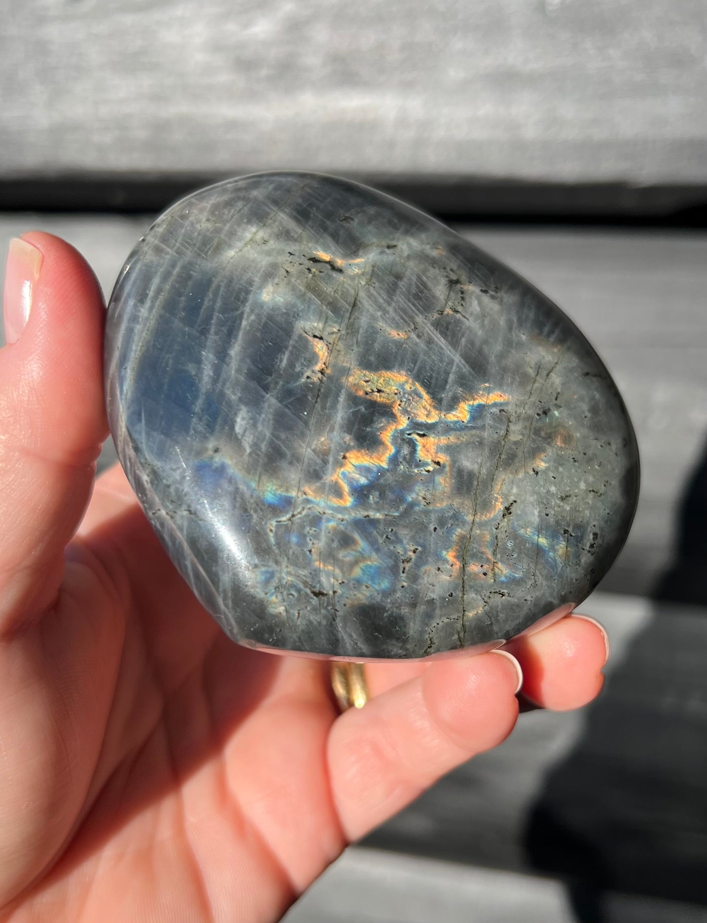Purple Labradorite Heart