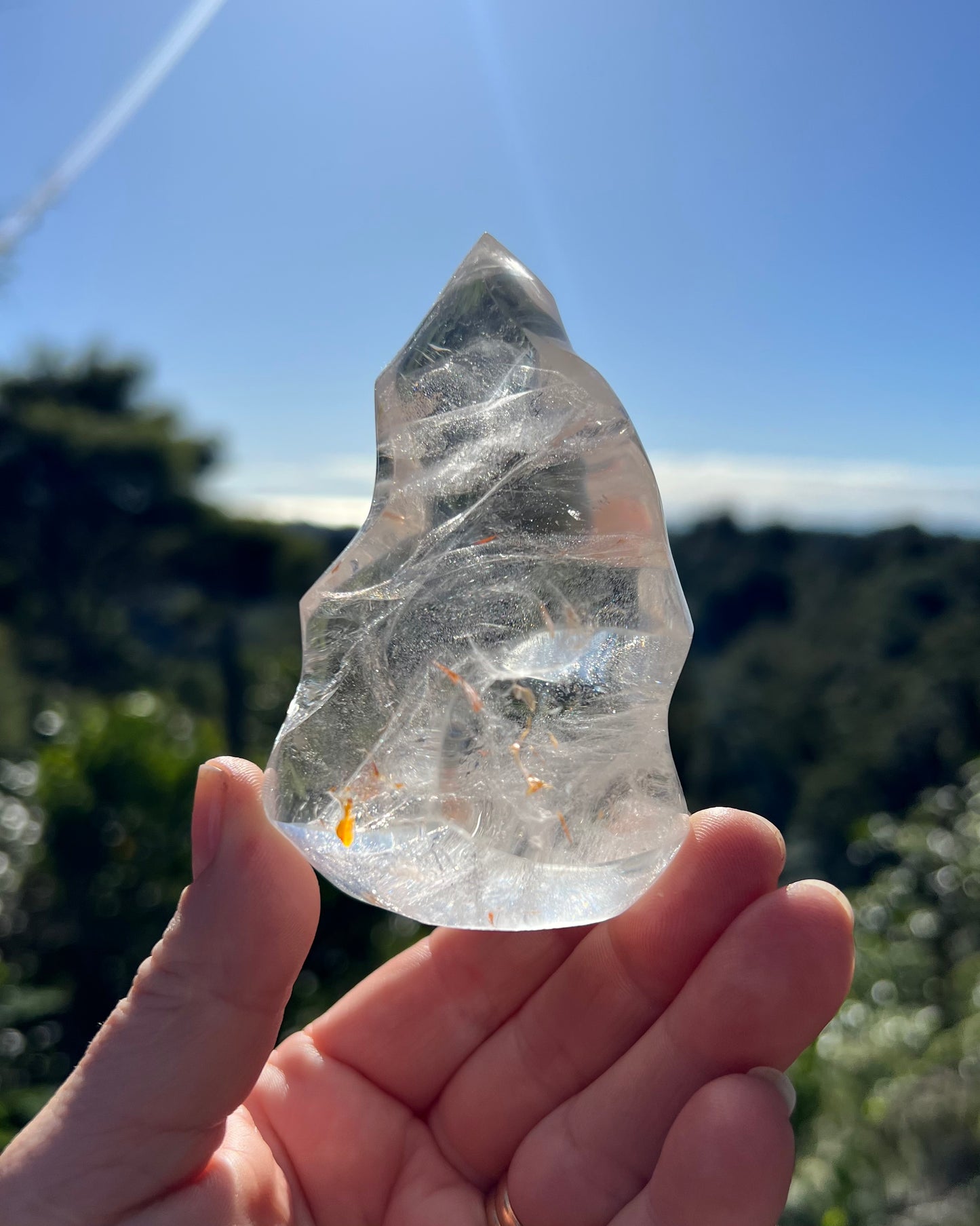 Clear Quartz Flame
