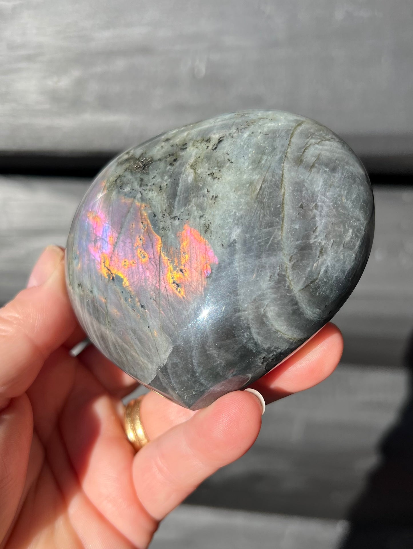 Purple Labradorite Heart