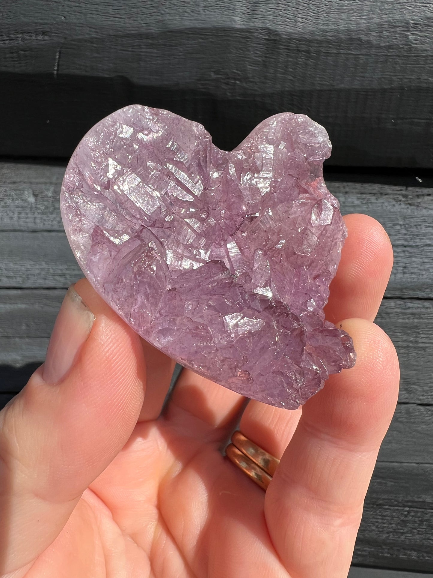 Amethyst Flower Heart