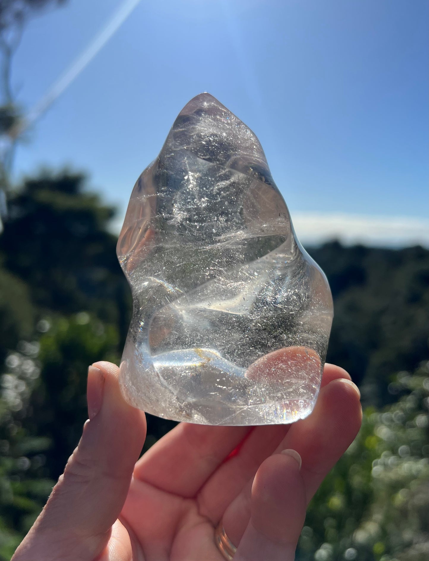 Clear Quartz Flame