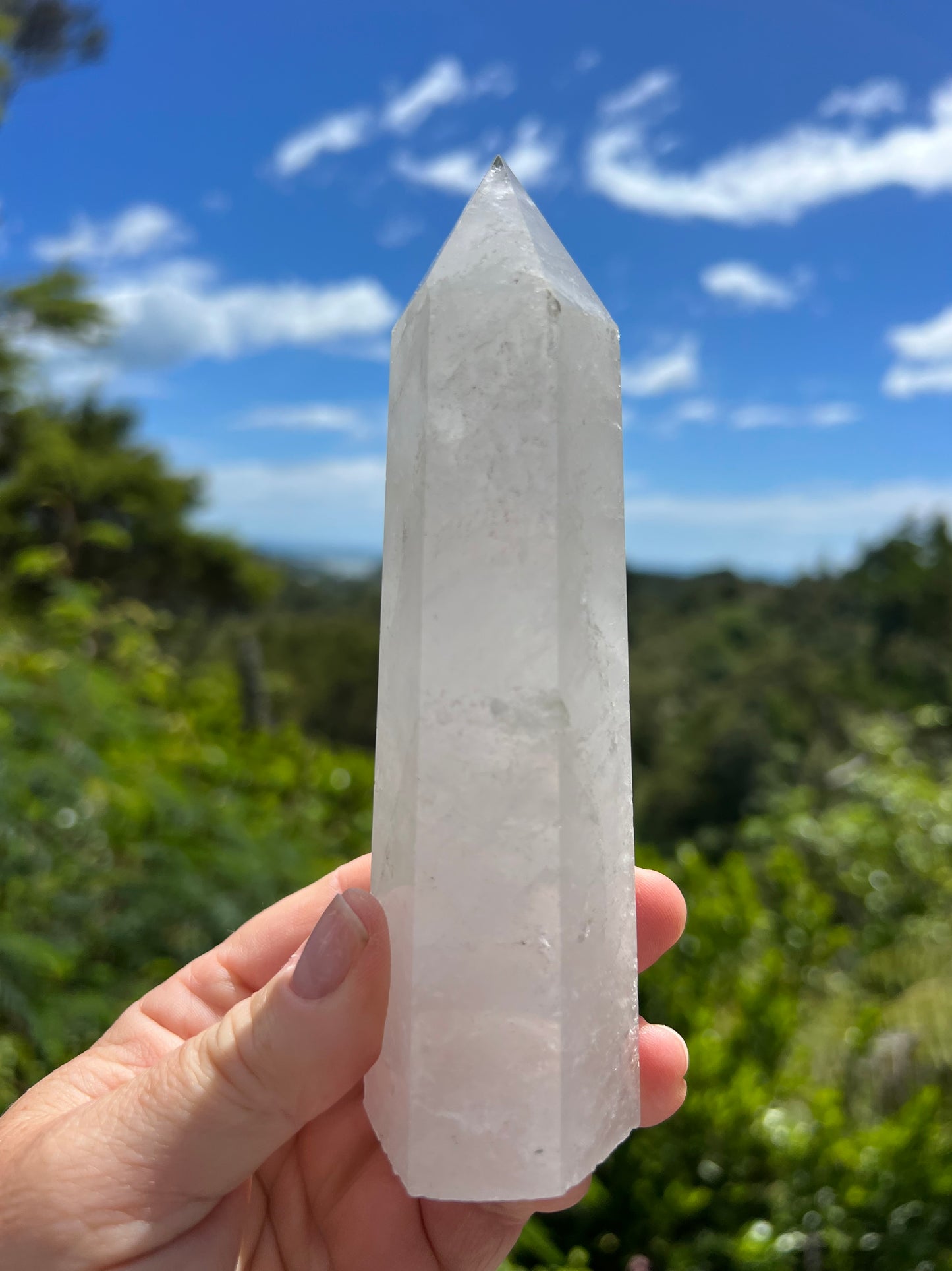 Clear/Milky Quartz Tower