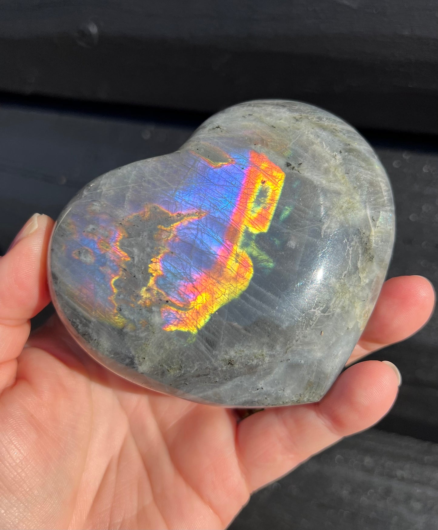 Purple Labradorite Heart