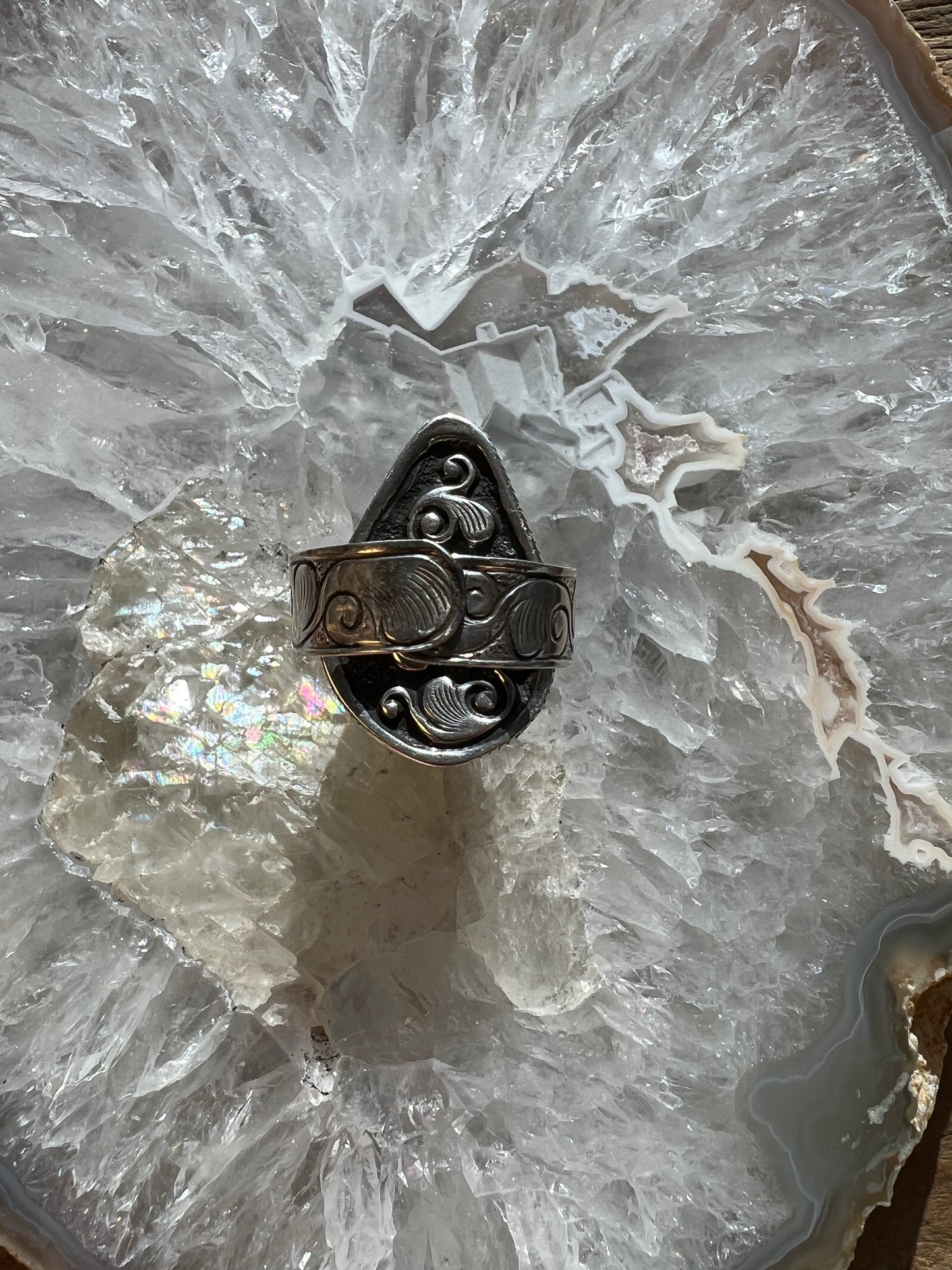 Turquoise Nugget and Sterling Silver Ring