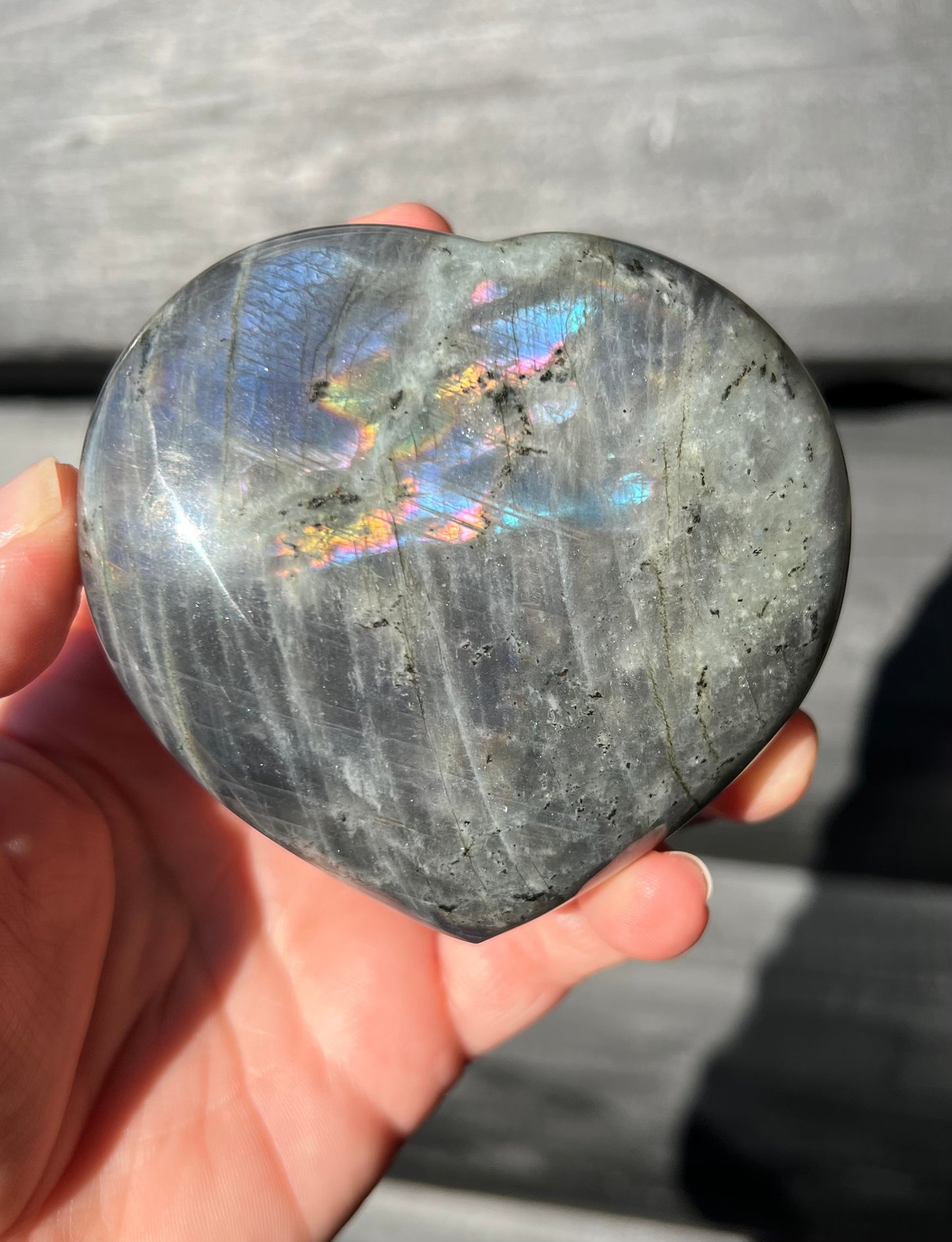 Purple Labradorite Heart