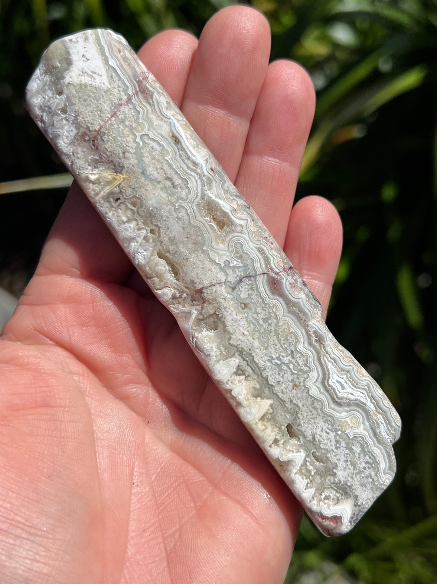 Crazy Lace Agate Slice, Mexican
