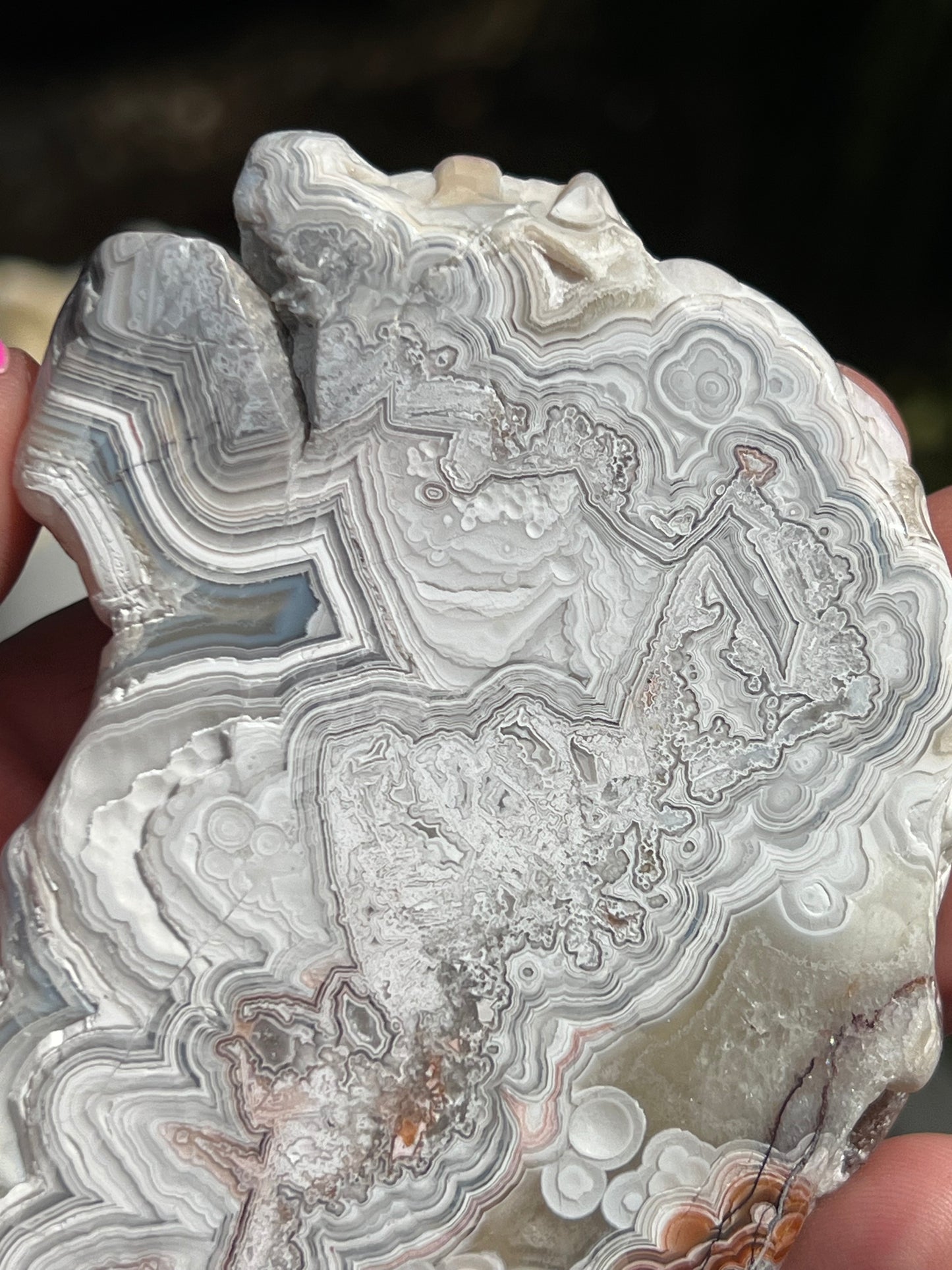 Crazy Lace Agate Slice, Mexican