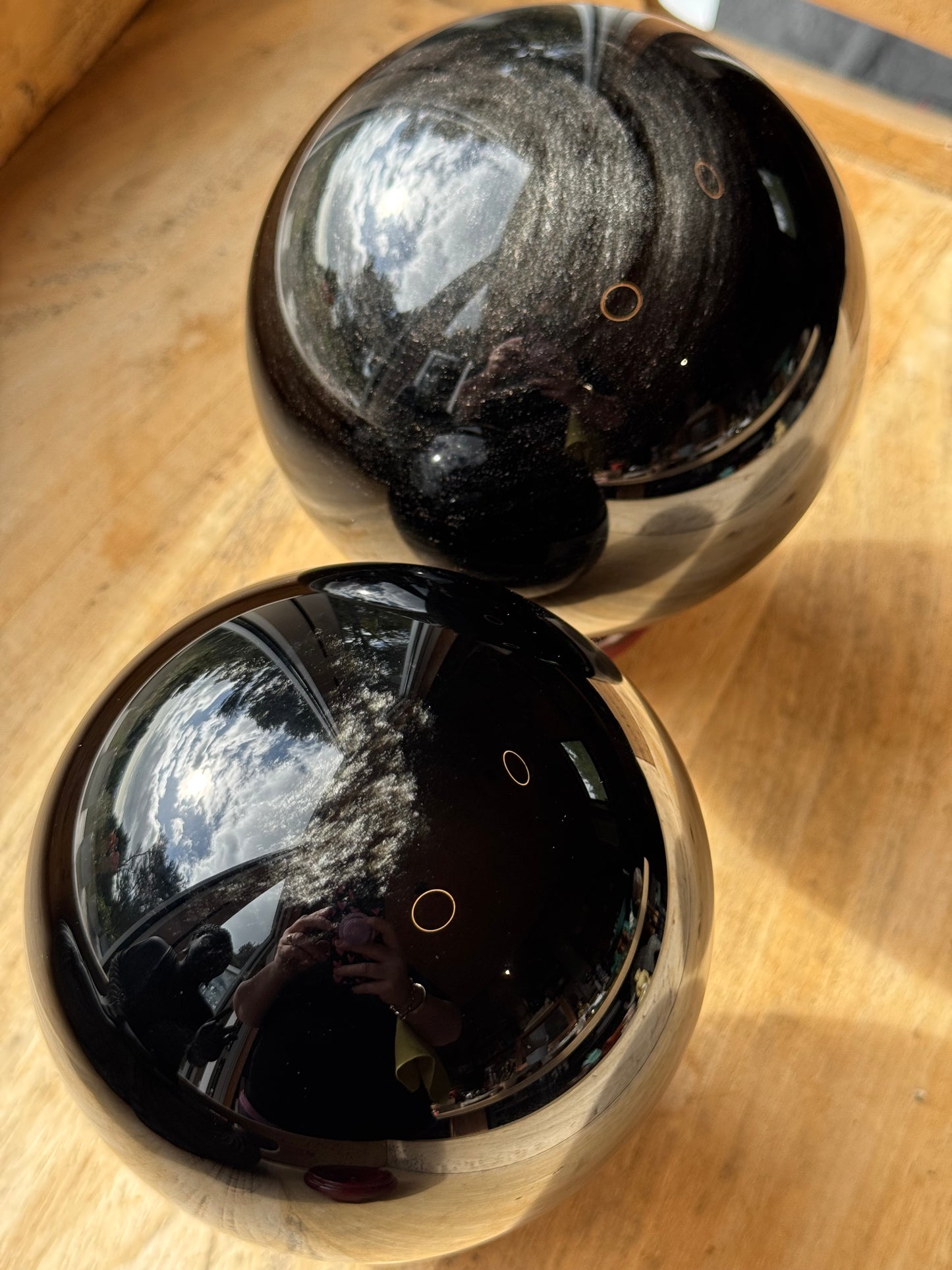 Golden Silver Sheen Obsidian Sphere, Large