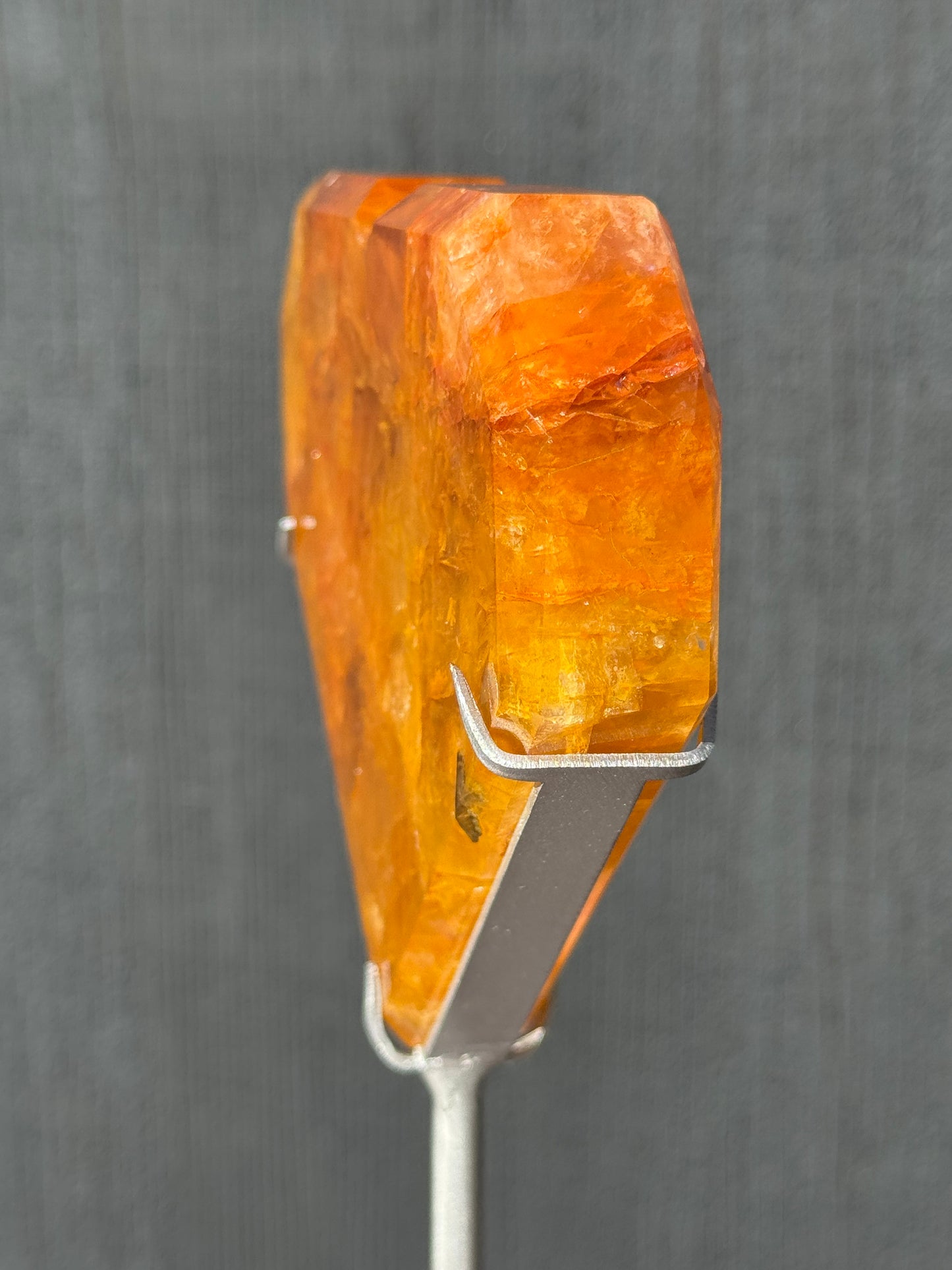 Golden Healer Quartz Faceted Heart on a stand